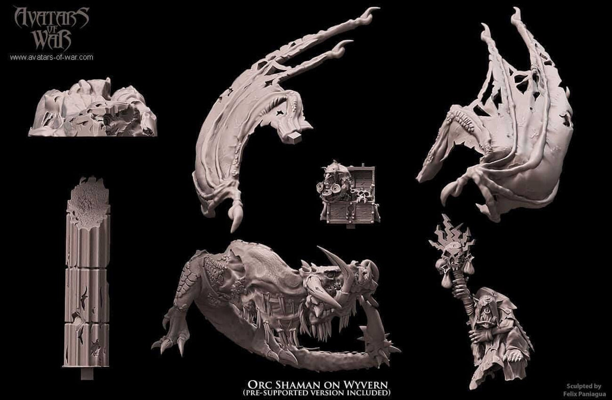 Orc Shaman on Wyvern - Avatars of War