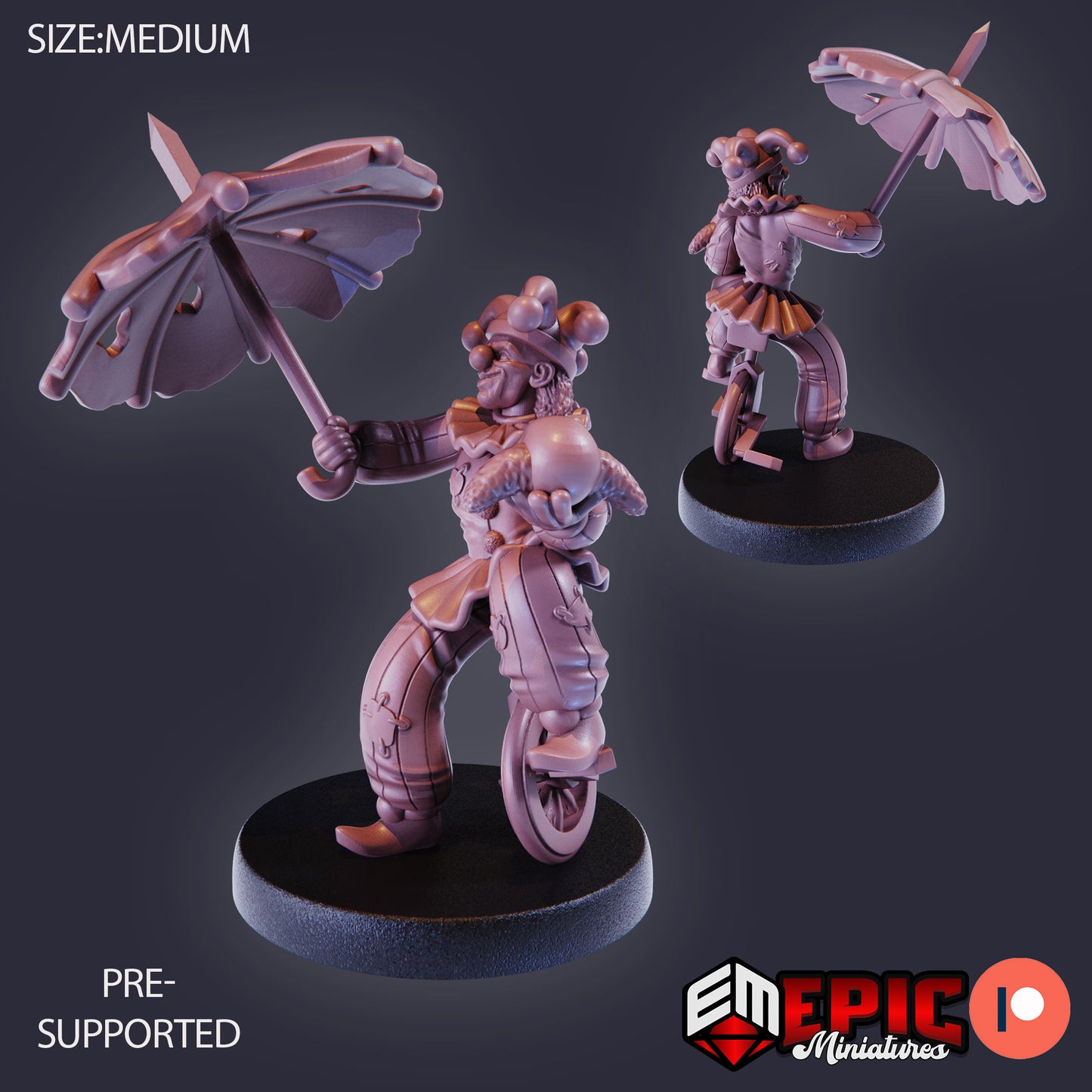 3D Resin Miniature Horror Clown - D&D Epic Miniatures