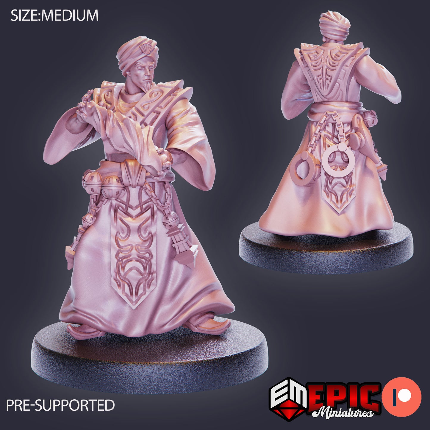 3D Resin Miniature Djinni Hunter - D&D Epic Miniatures
