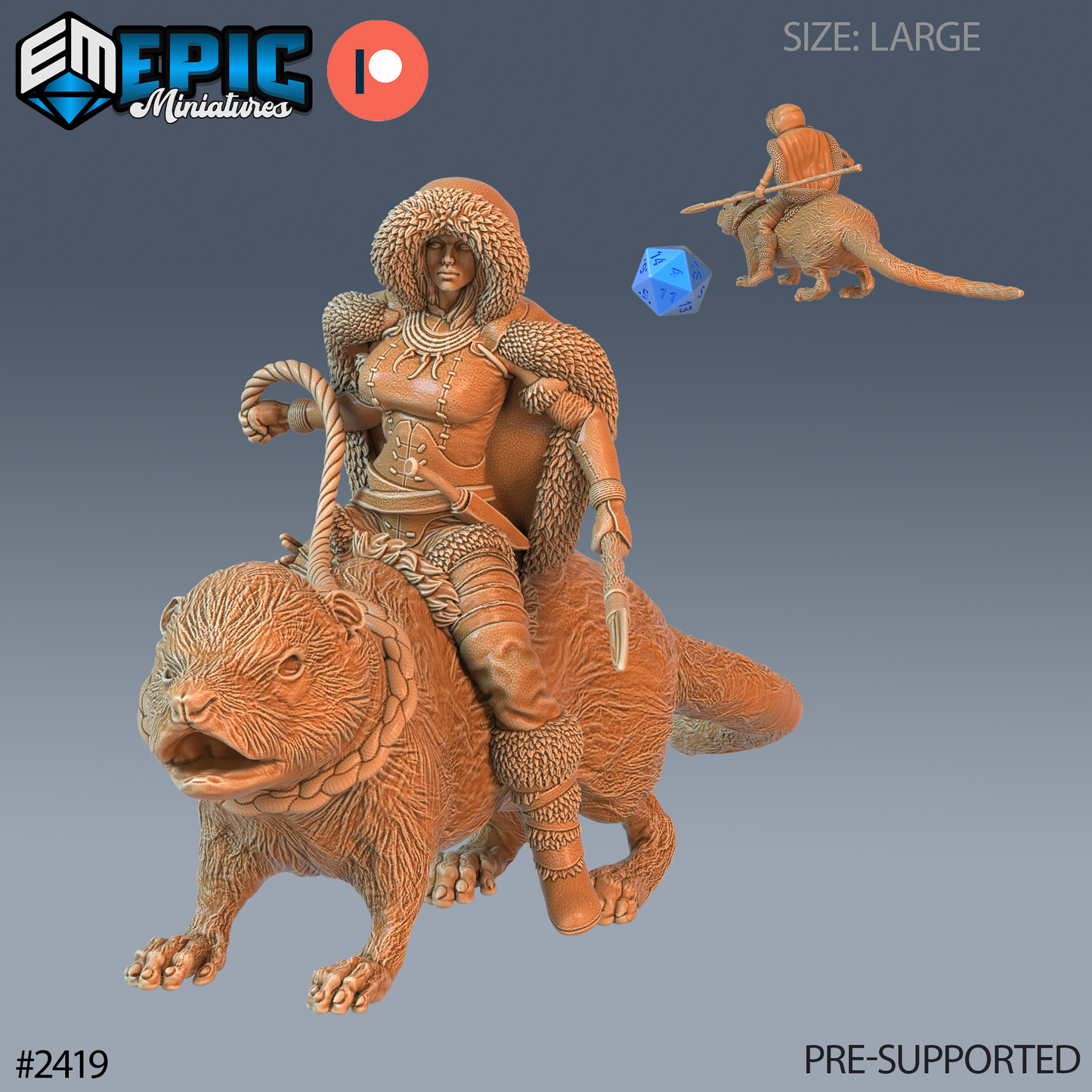 3D Resin Miniature Northern Tribes Warrior - D&D Epic Miniatures