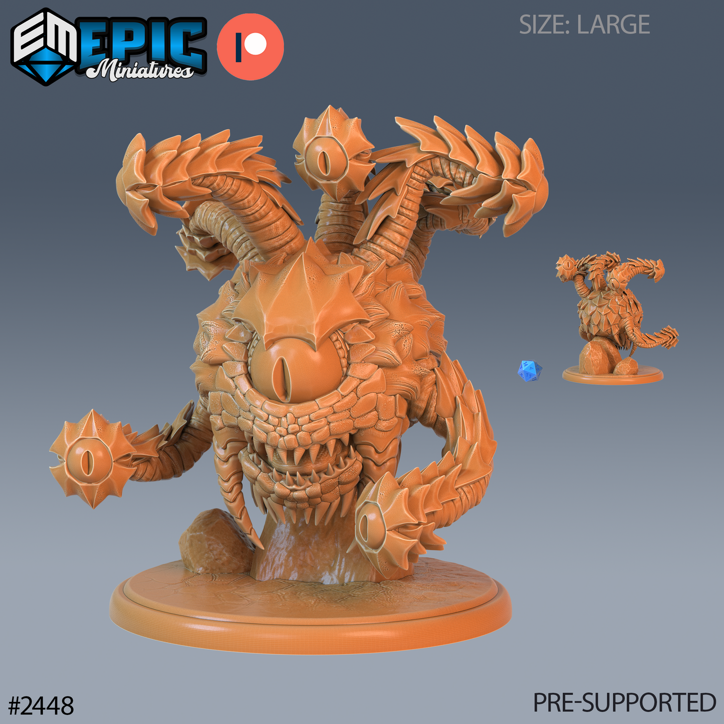 3D Resin Miniature Frost Eye Tyrant - D&D Epic Miniatures
