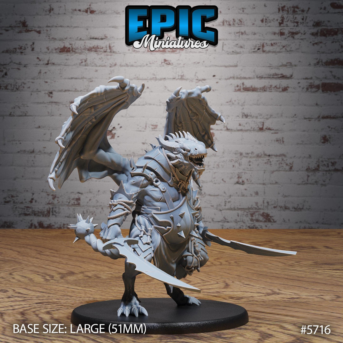 3D Resin Miniature Draconian Butcher - D&D Epic Miniatures