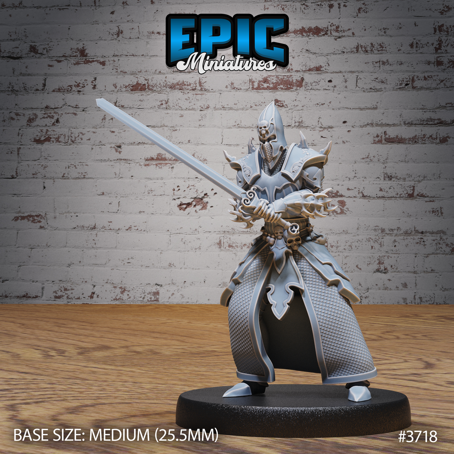 3D Resin Miniature Cult Knight - D&D Epic Miniatures