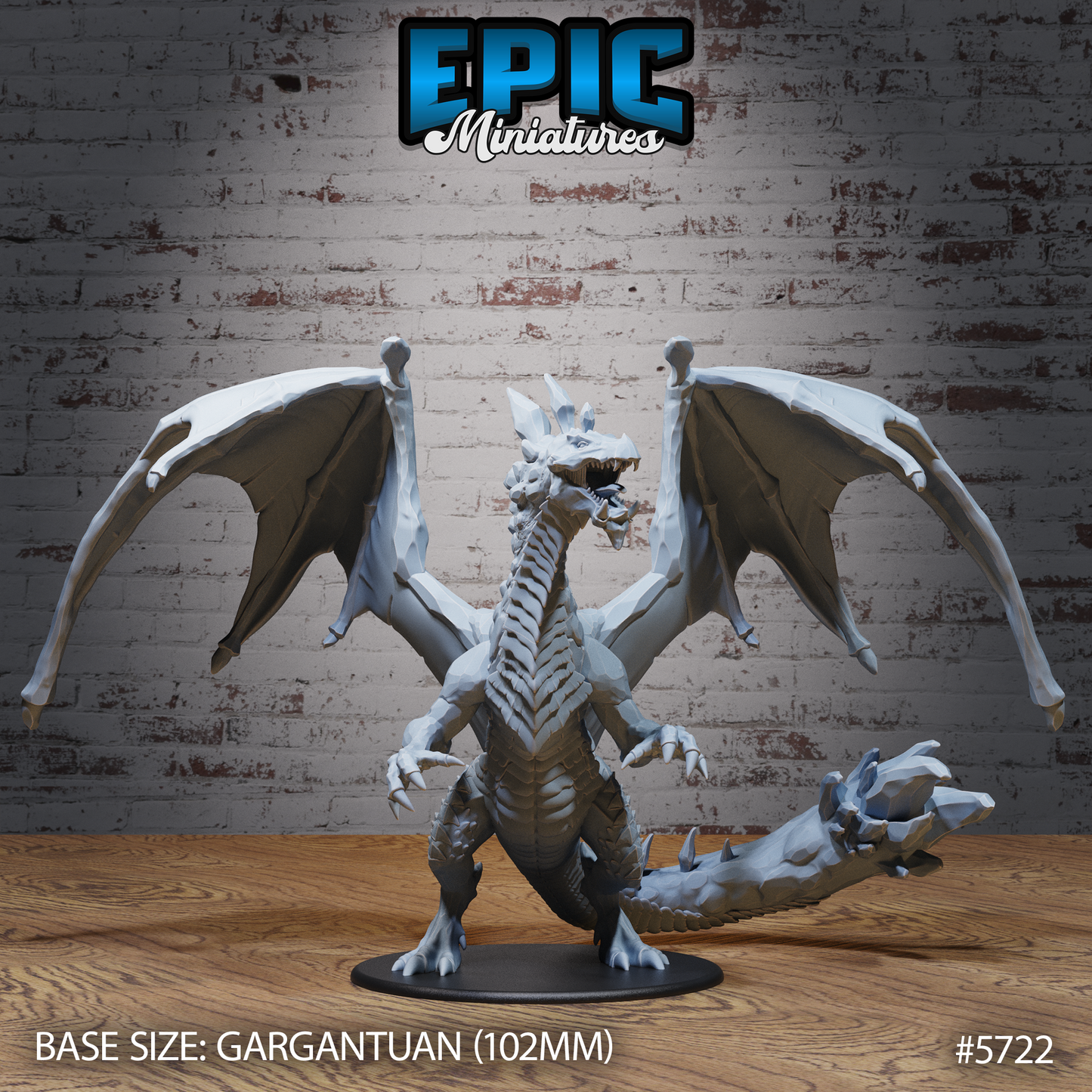 3D Resin Miniature Amethyst Dragon Ancient - D&D Epic Miniatures