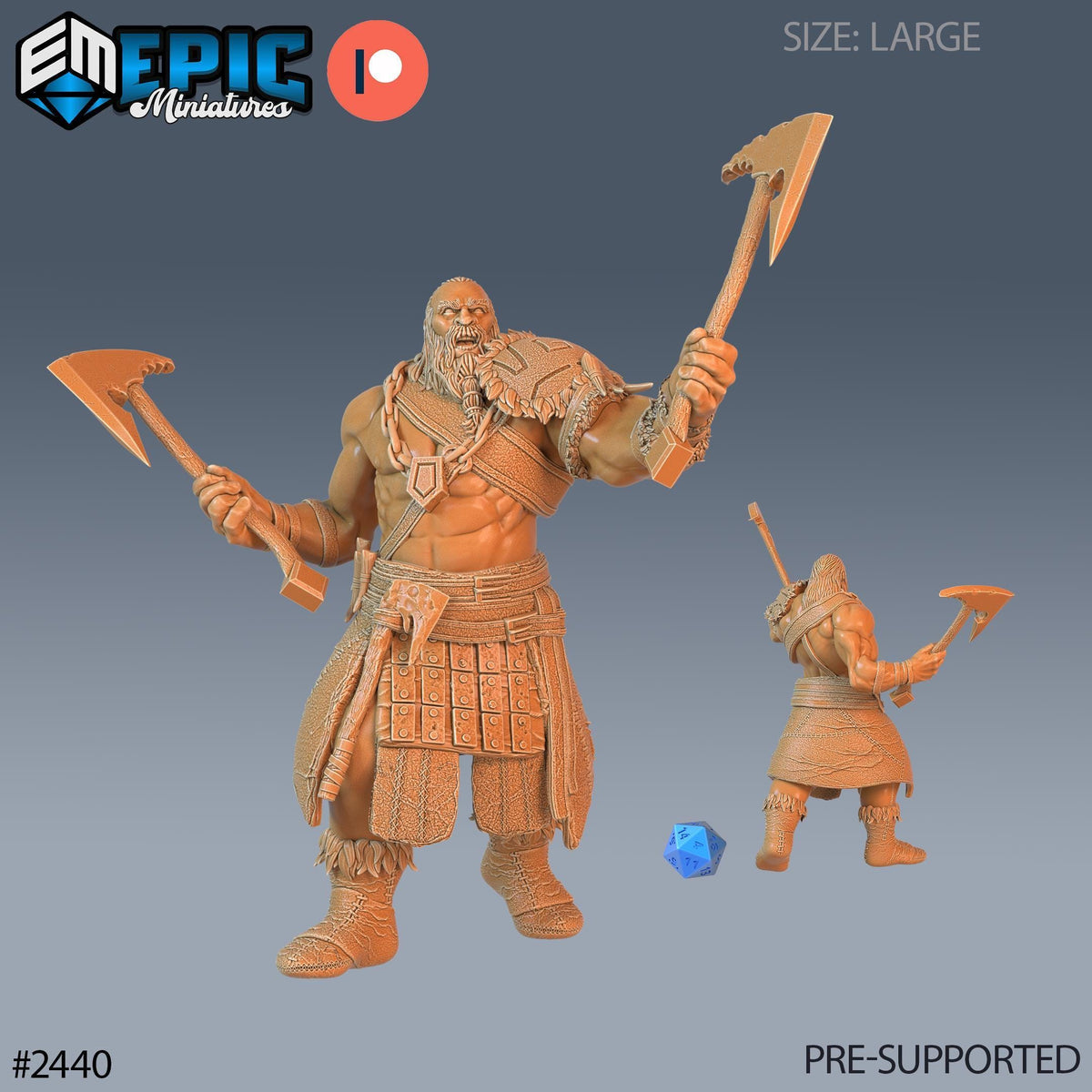 3D Resin Miniature Half Frost Giant - D&D Epic Miniatures