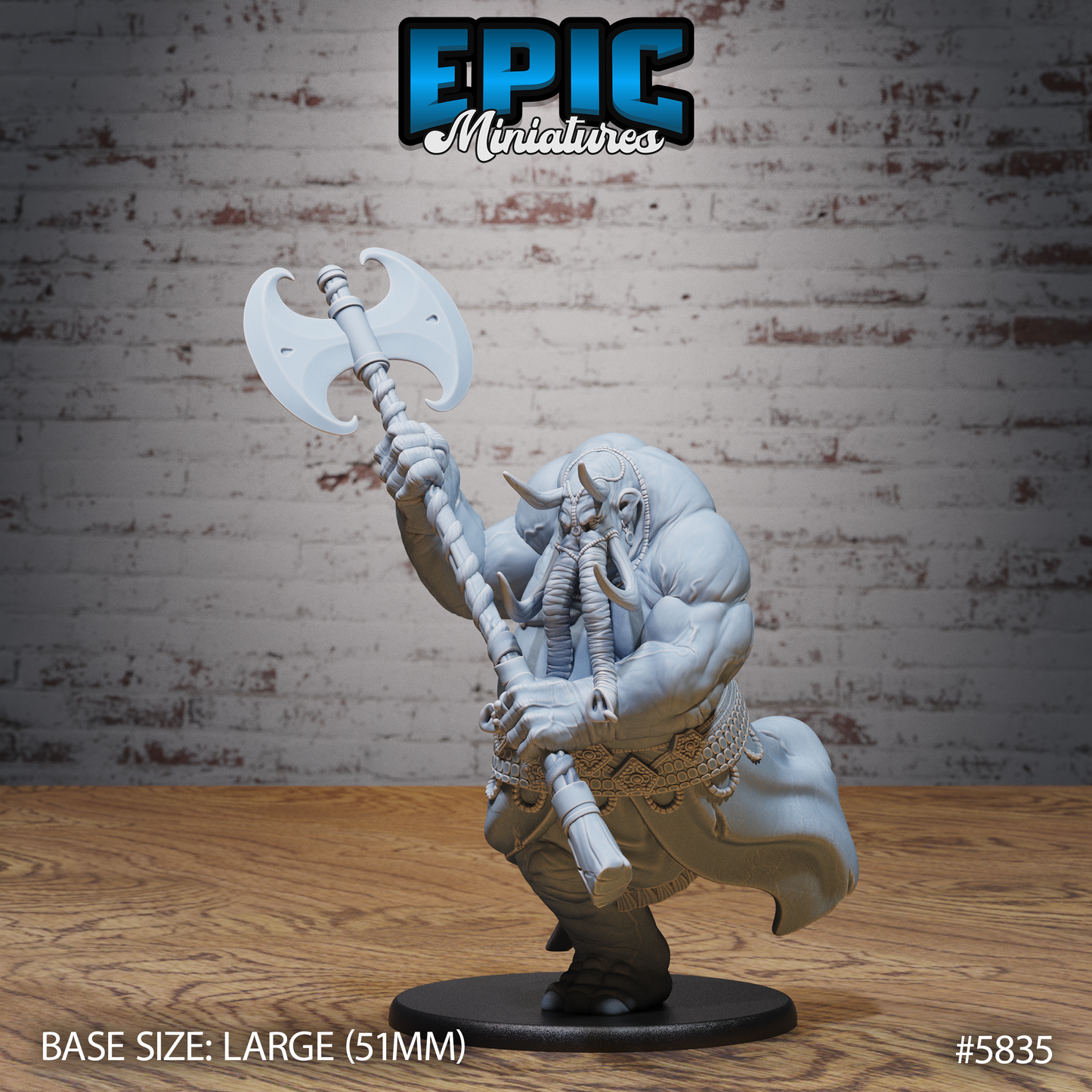3D Resin Miniature Elder Tusk - D&D Epic Miniatures
