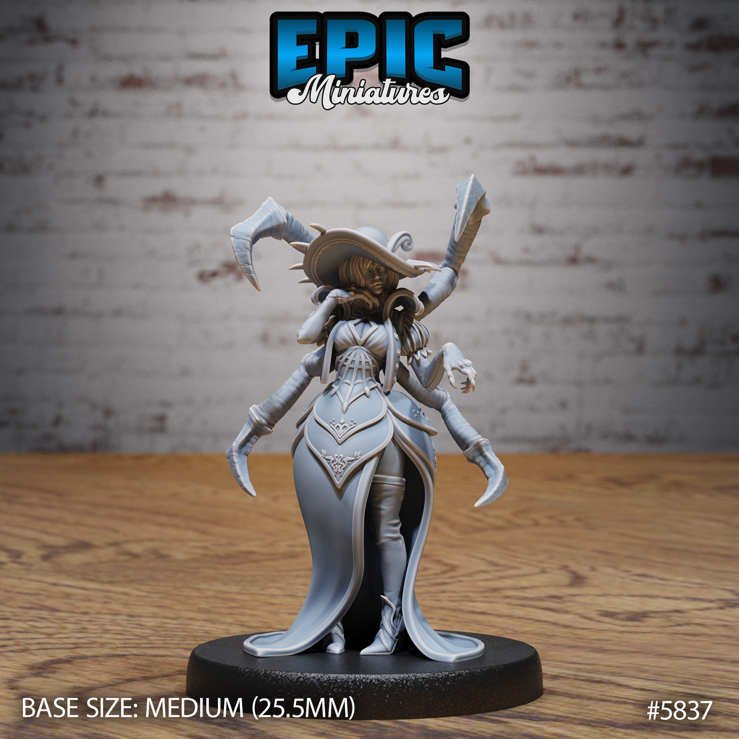 3D Resin Miniature Spider Lady - D&D Epic Miniatures