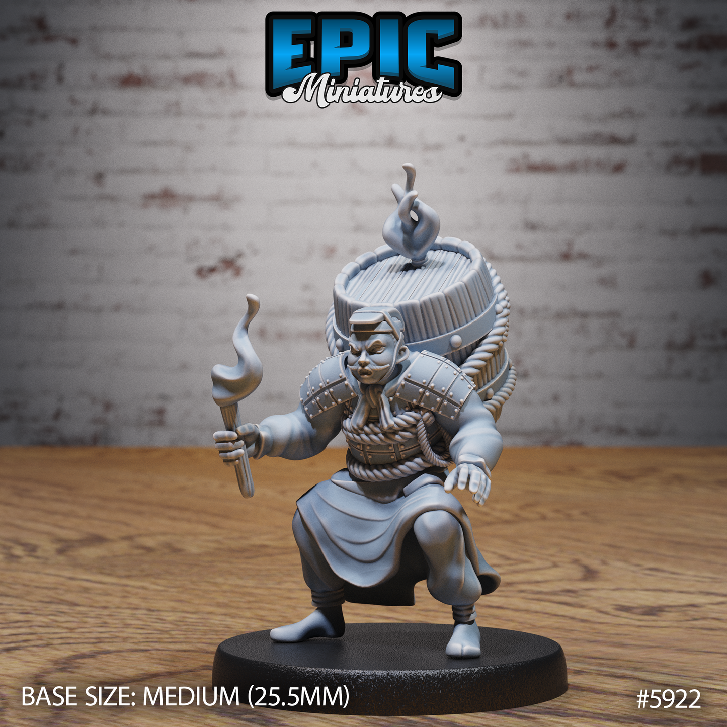 3D Resin Miniature Kamikaze Warrior - D&D Epic Miniatures