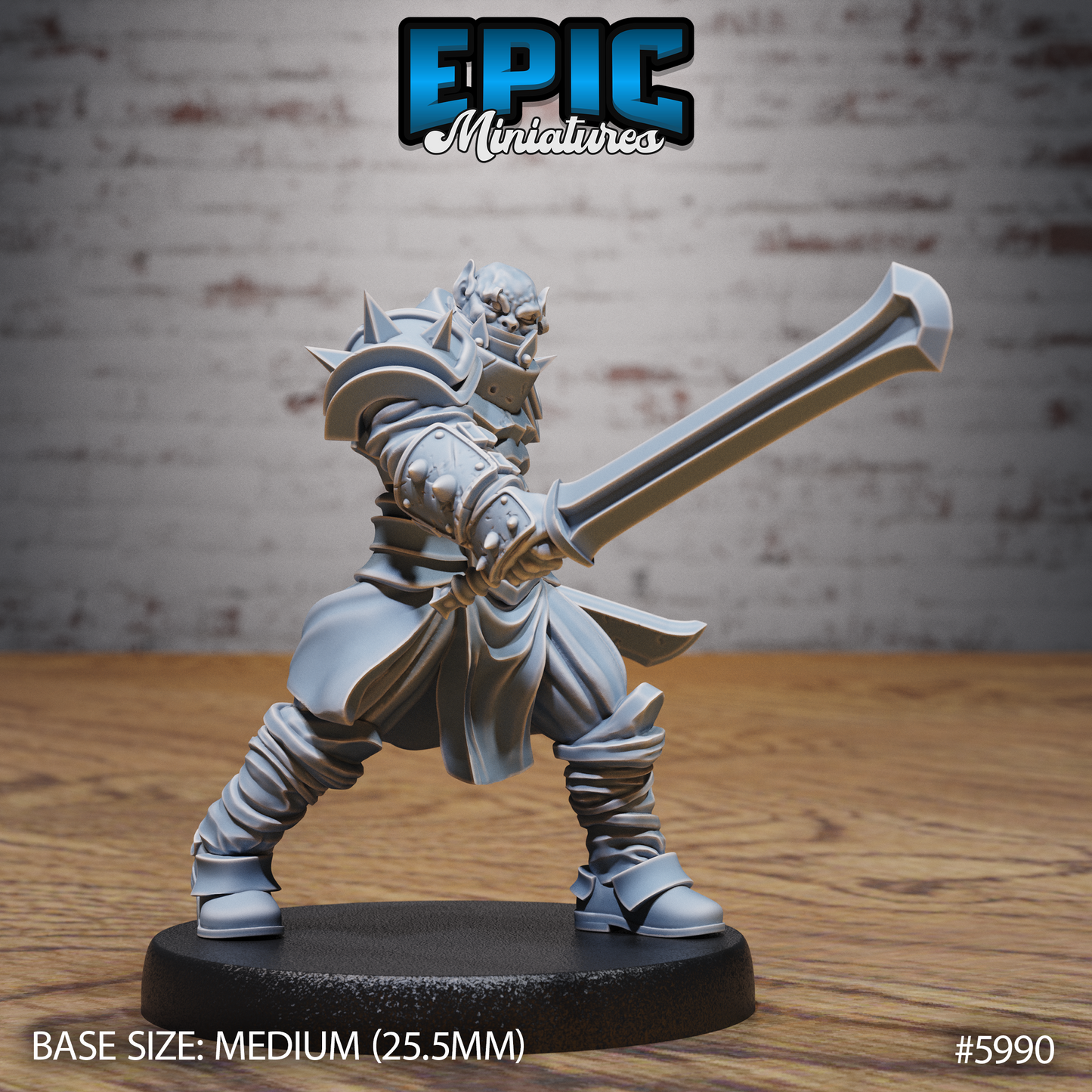 3D Resin Miniature Dark Orc - D&D Epic Miniatures