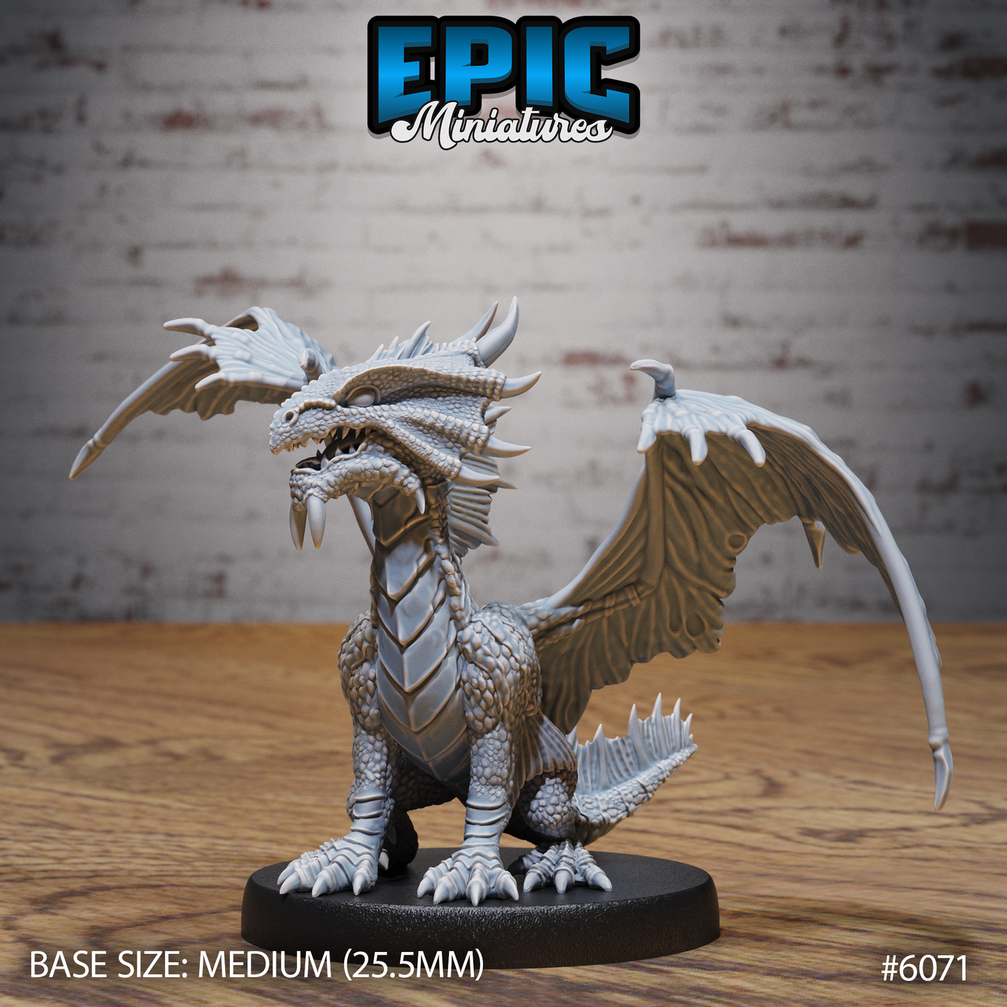 3D Resin Miniature Bronze Dragon Wyrmling - D&D Epic Miniatures
