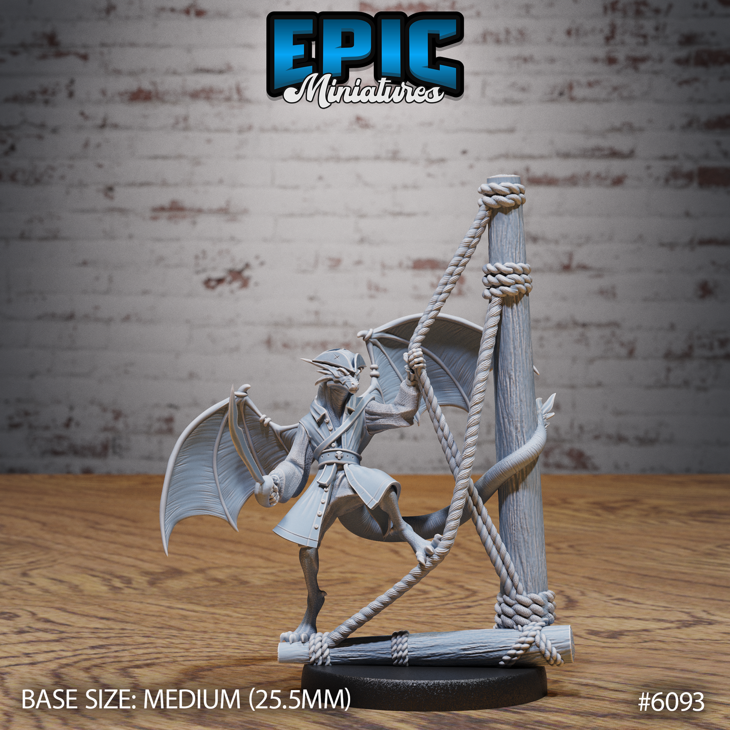 3D Resin Miniature Dracopirate - D&D Epic Miniatures