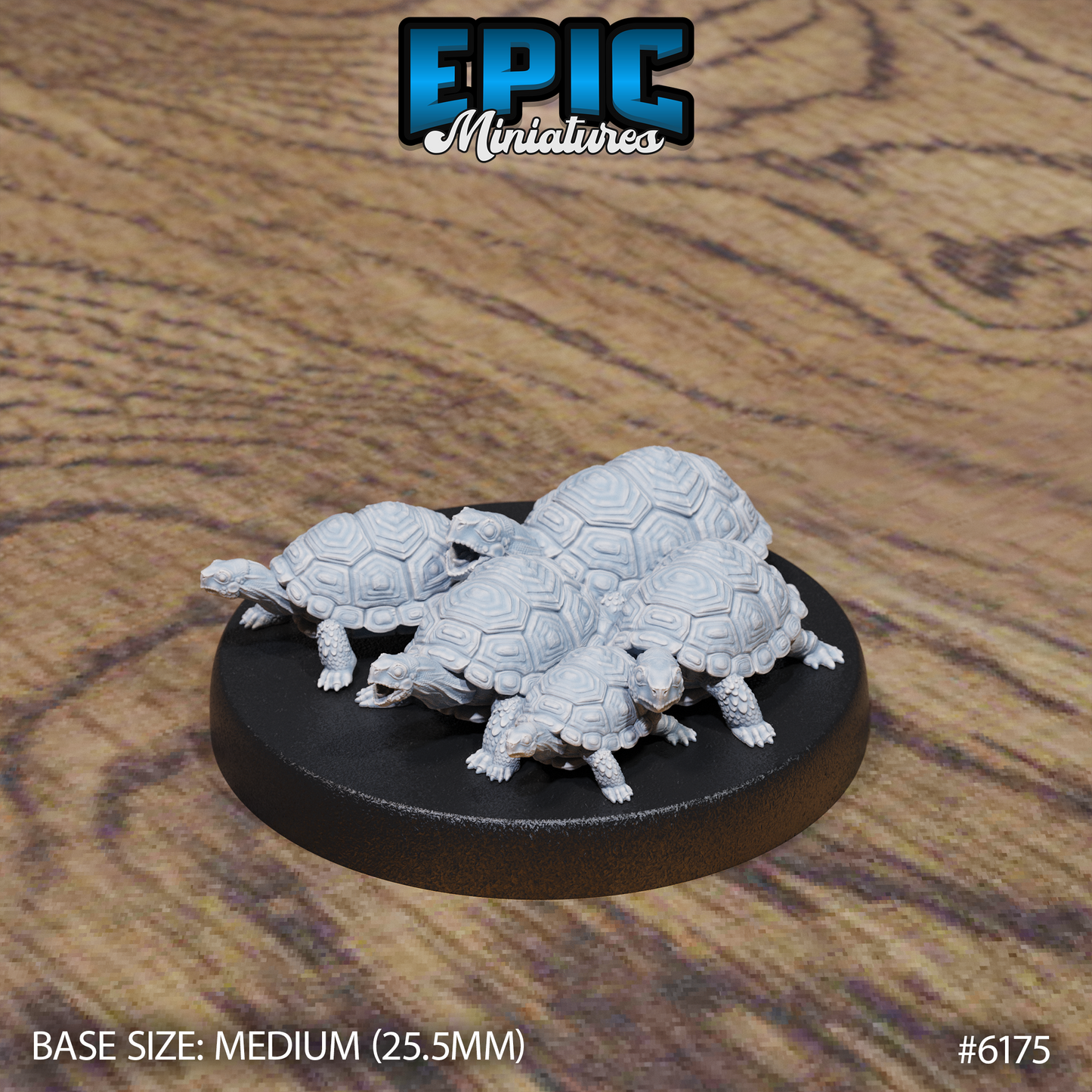 3D Resin Miniature Tortoise Swarm - D&D Epic Miniatures