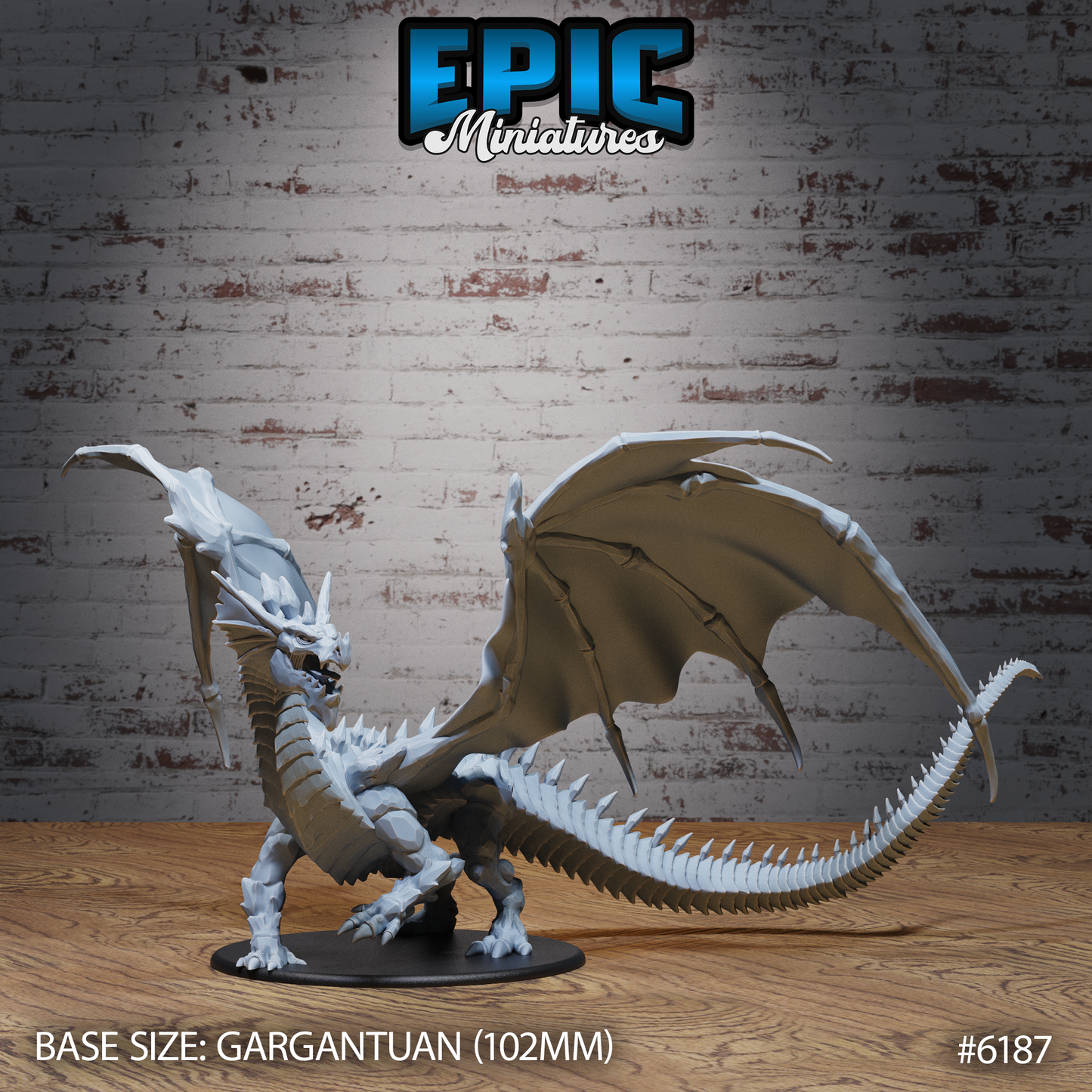 3D Resin Miniature Topaz Dragon - D&D Epic Miniatures