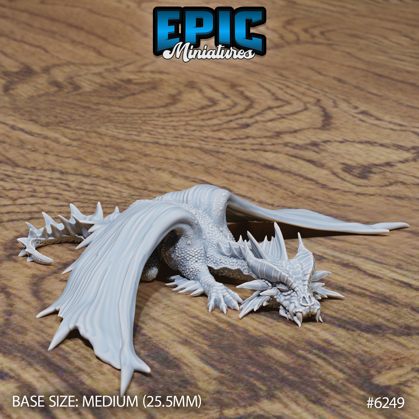 3D Resin Miniature Gold Dragon Wyrmling Set D&D Epic Miniatures
