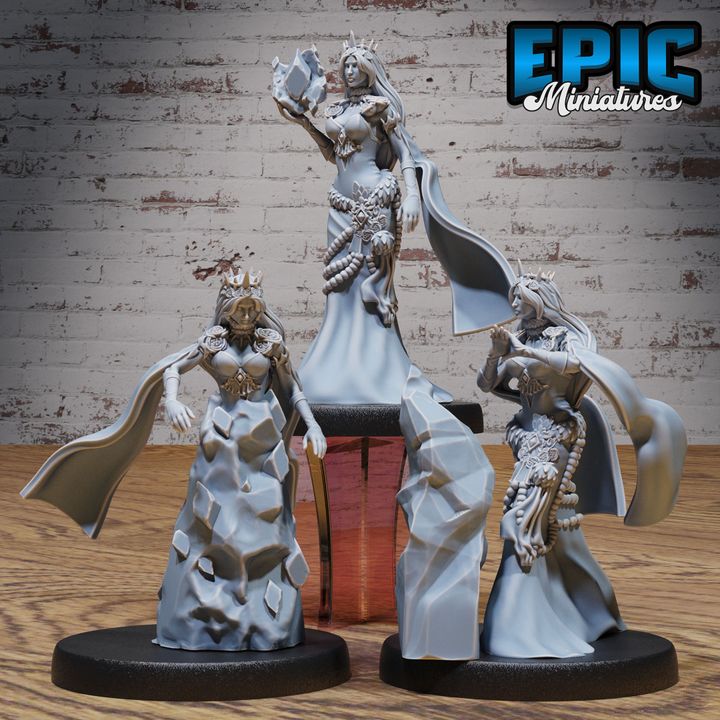 3D Resin Miniature Ice Sorceress D&D - Epic Miniatures