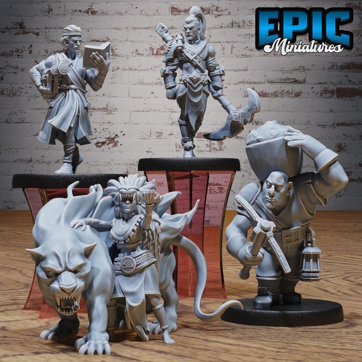 3D Resin Miniature Aztec Tribe set 3 - D&D Epic Miniatures