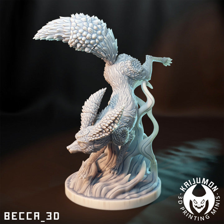 Kaijumon Dark Dog Resin Miniature – High Detail Fantasy Game Model