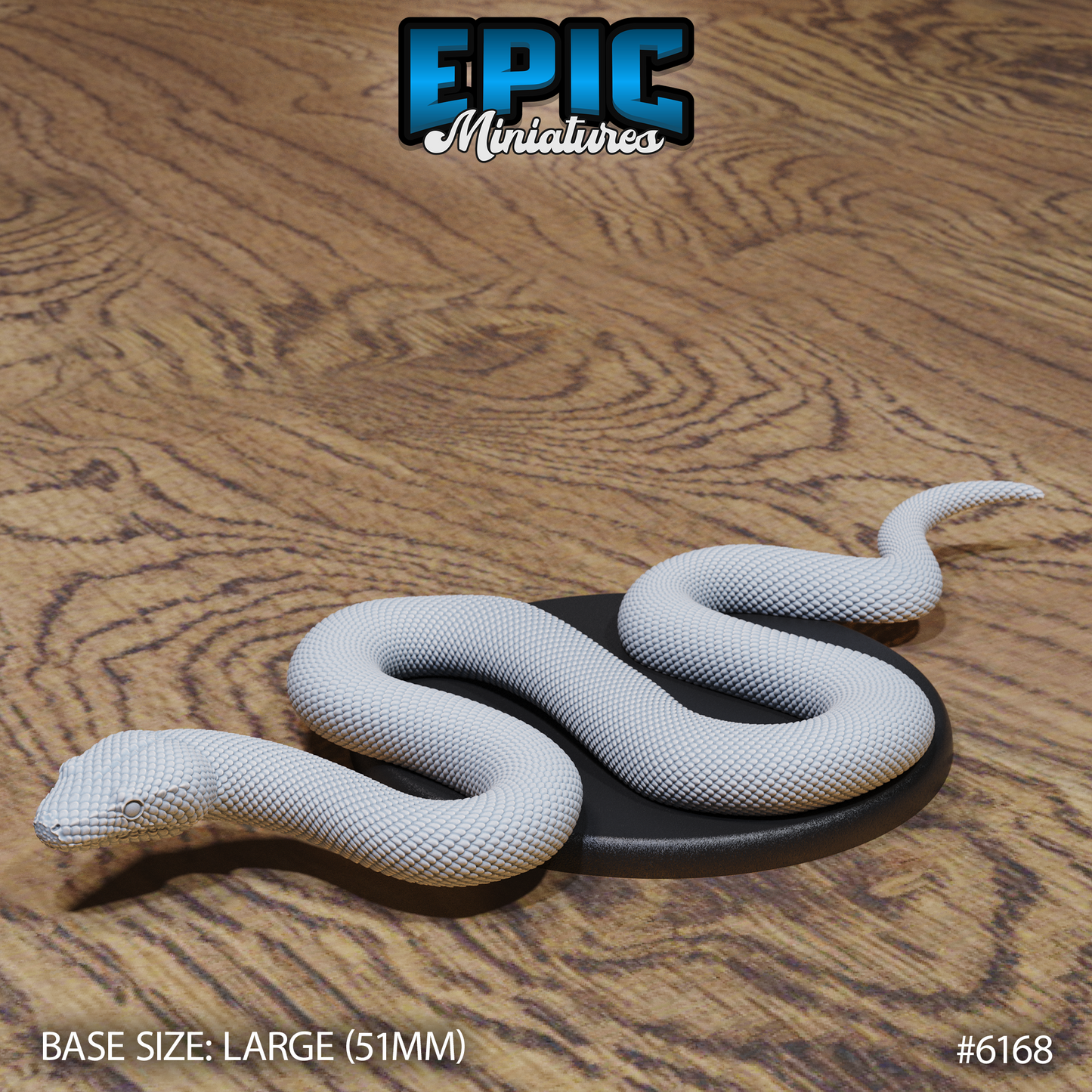 3D Resin Miniature Boa Constrictor - D&D Epic Miniatures