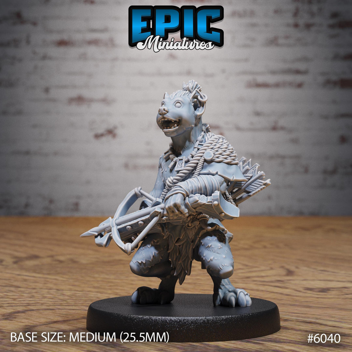 3D Resin Miniature Young Gnoll - D&D Epic Miniatures