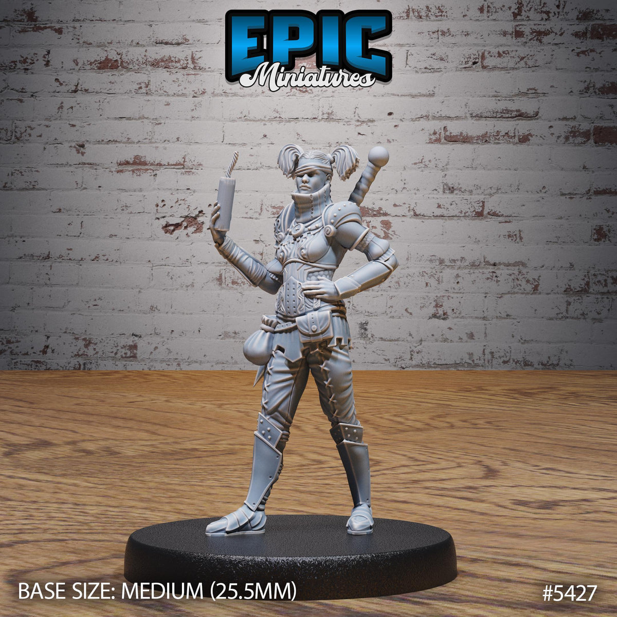 3D Resin Miniature Raider Female - D&D Epic Miniatures