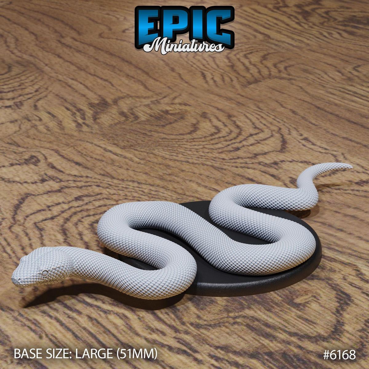 3D Resin Miniature Boa Constrictor - D&D Epic Miniatures