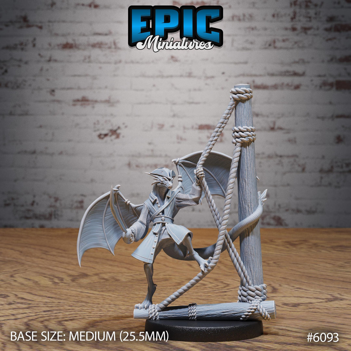 3D Resin Miniature Dracopirate - D&D Epic Miniatures
