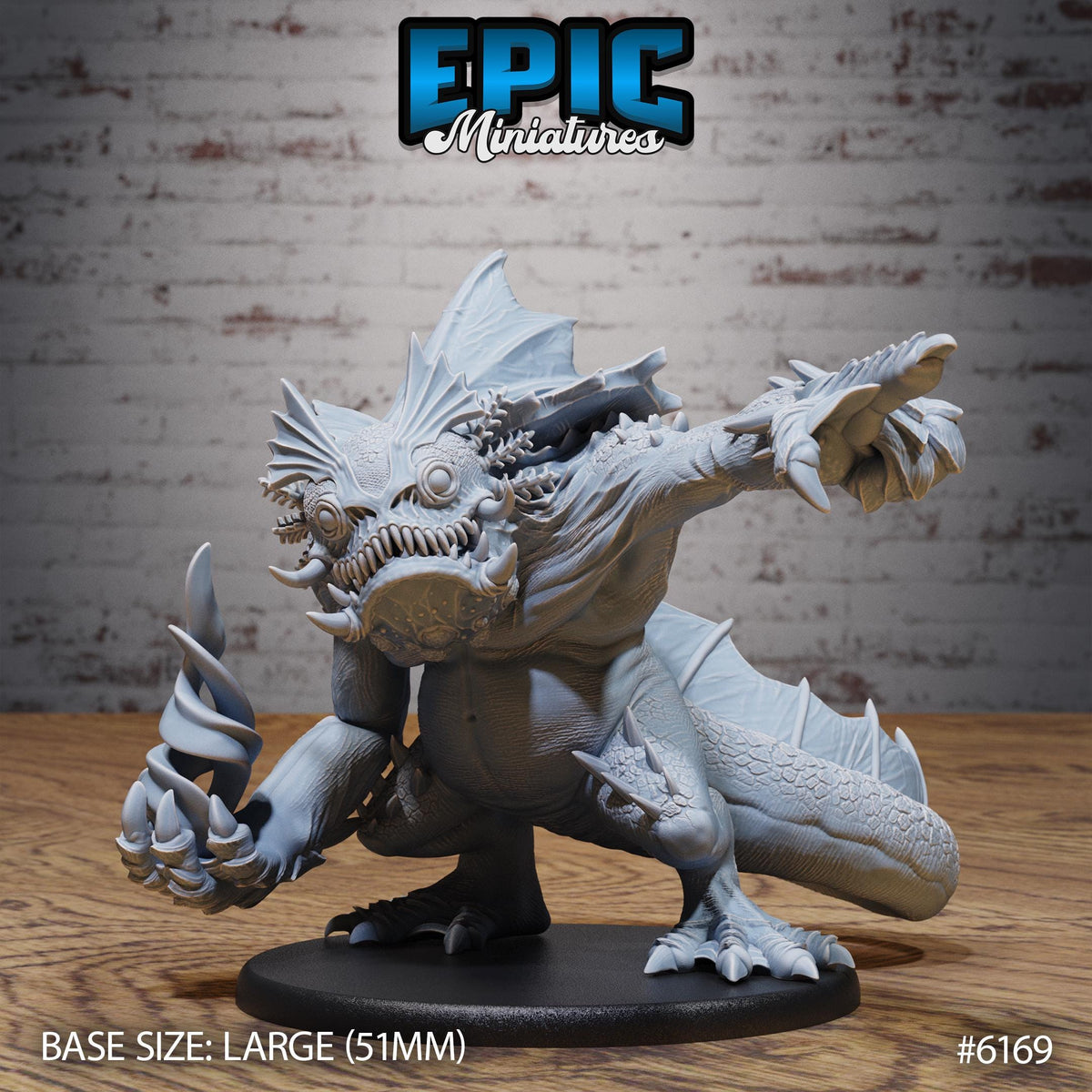 3D Resin Miniature Amphibian Beast - D&D Epic Miniatures