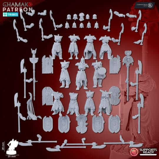 Pyramid Guards -Tomb Guards Kings of the Lost Tombs - Miniatures by Ghamak