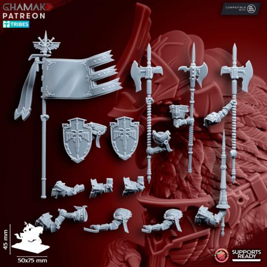 Reiksguard demi-Gryphon knights - Miniatures by Ghamak