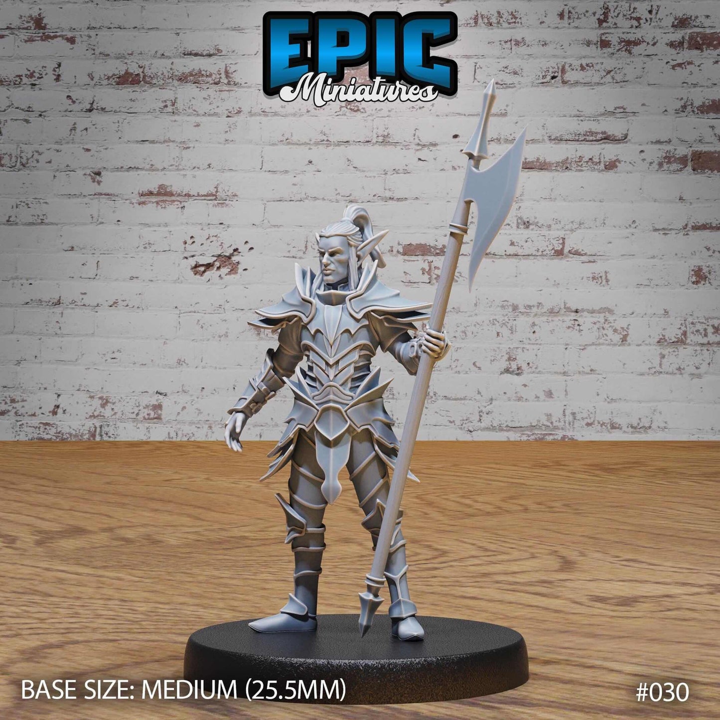 Dark Elf - Drow - with Halberd - D&D Epic Miniatures and Dragons