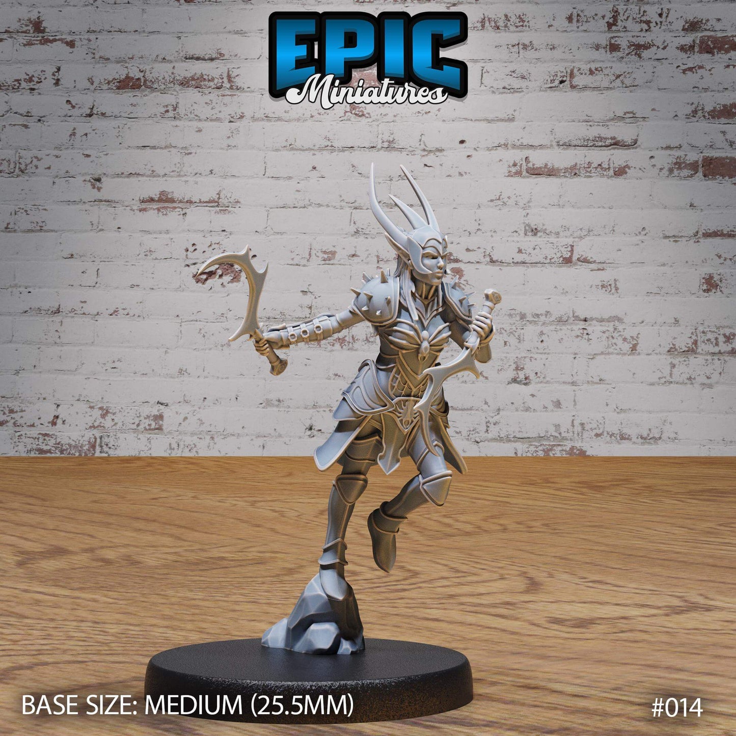 Dark Elf - Drow - with Dual Scythe - D&D Epic Miniatures and Dragons