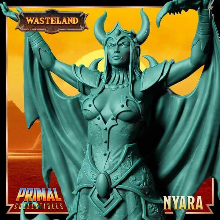 Sorcerer Queen - Nyara - Wasteland 3D Printed Resin RPG/Tabletop/Boardgames Miniature Primal Collectibles