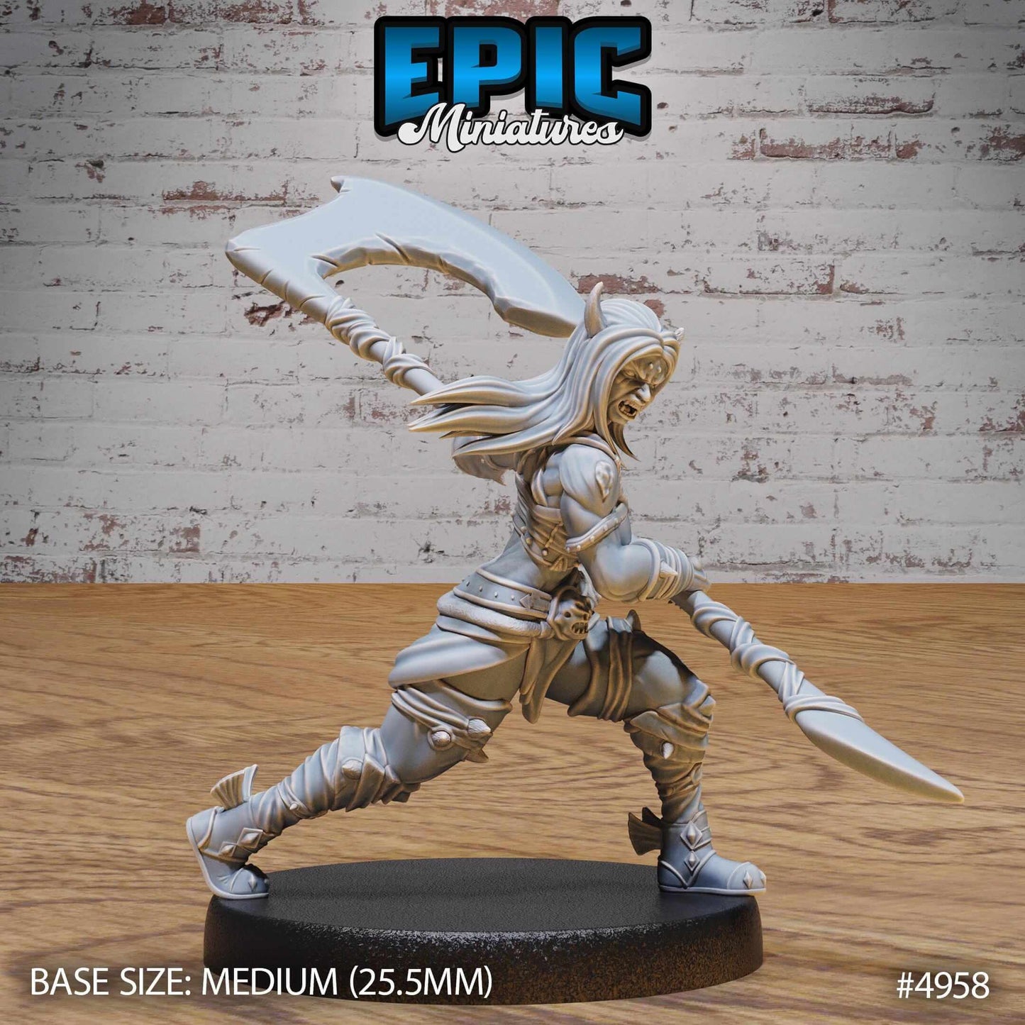 Half-Orc Tiefling Female - D&D Epic Miniatures and Dragons