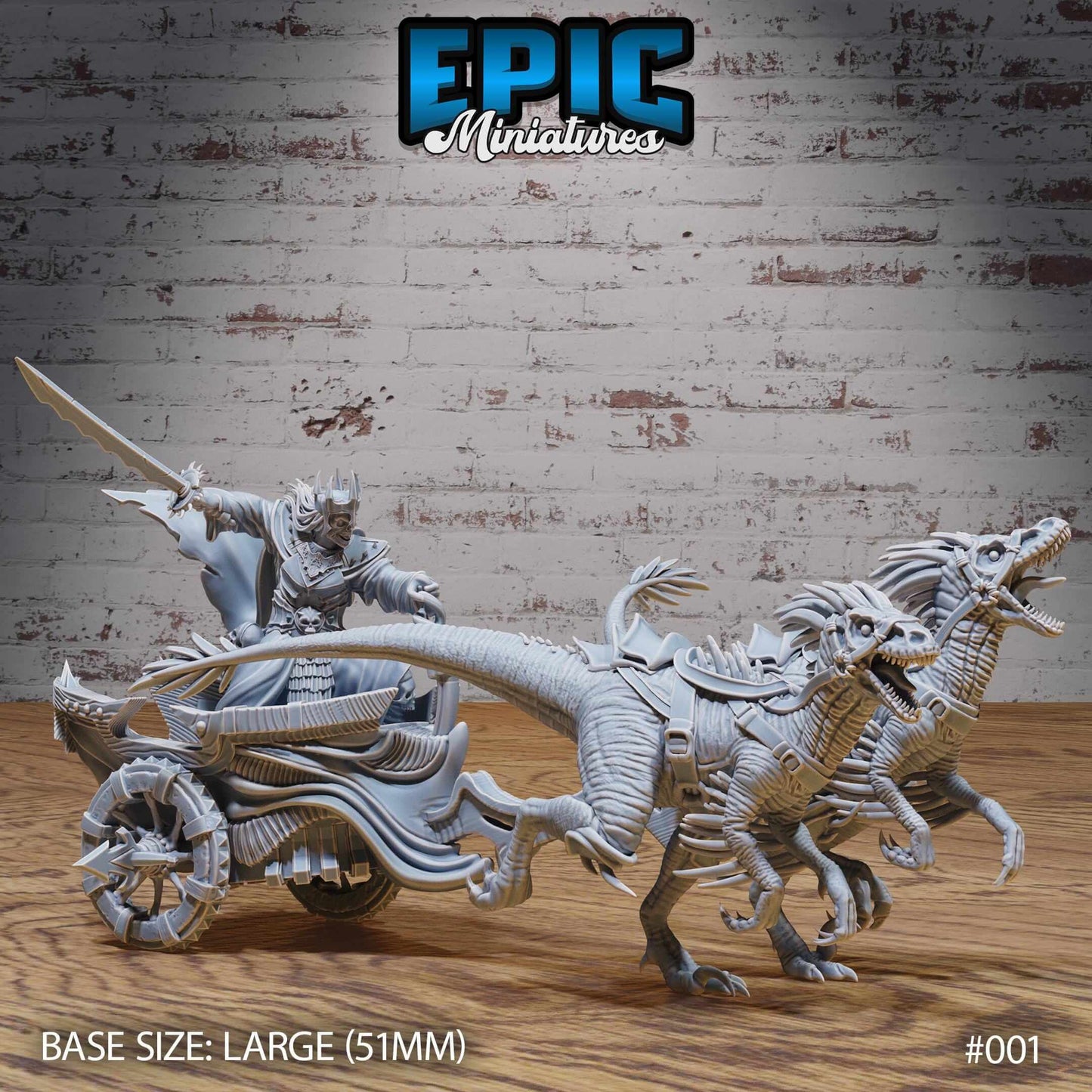 Lich Emperor in Chariot - Epic Miniatures - Dungeons and Dragons