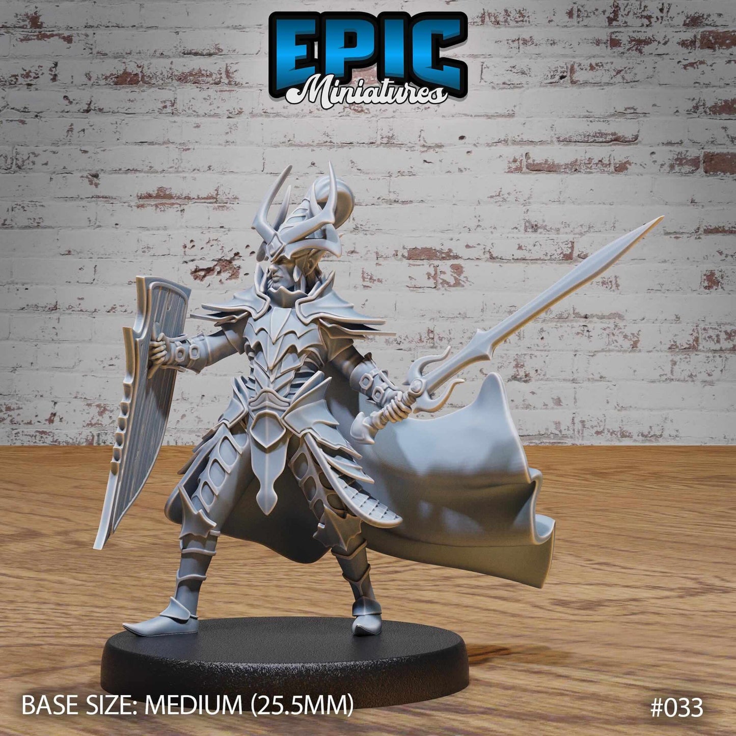 Dark Elf - Drow- Paladin - D&D Epic Miniatures and Dragons