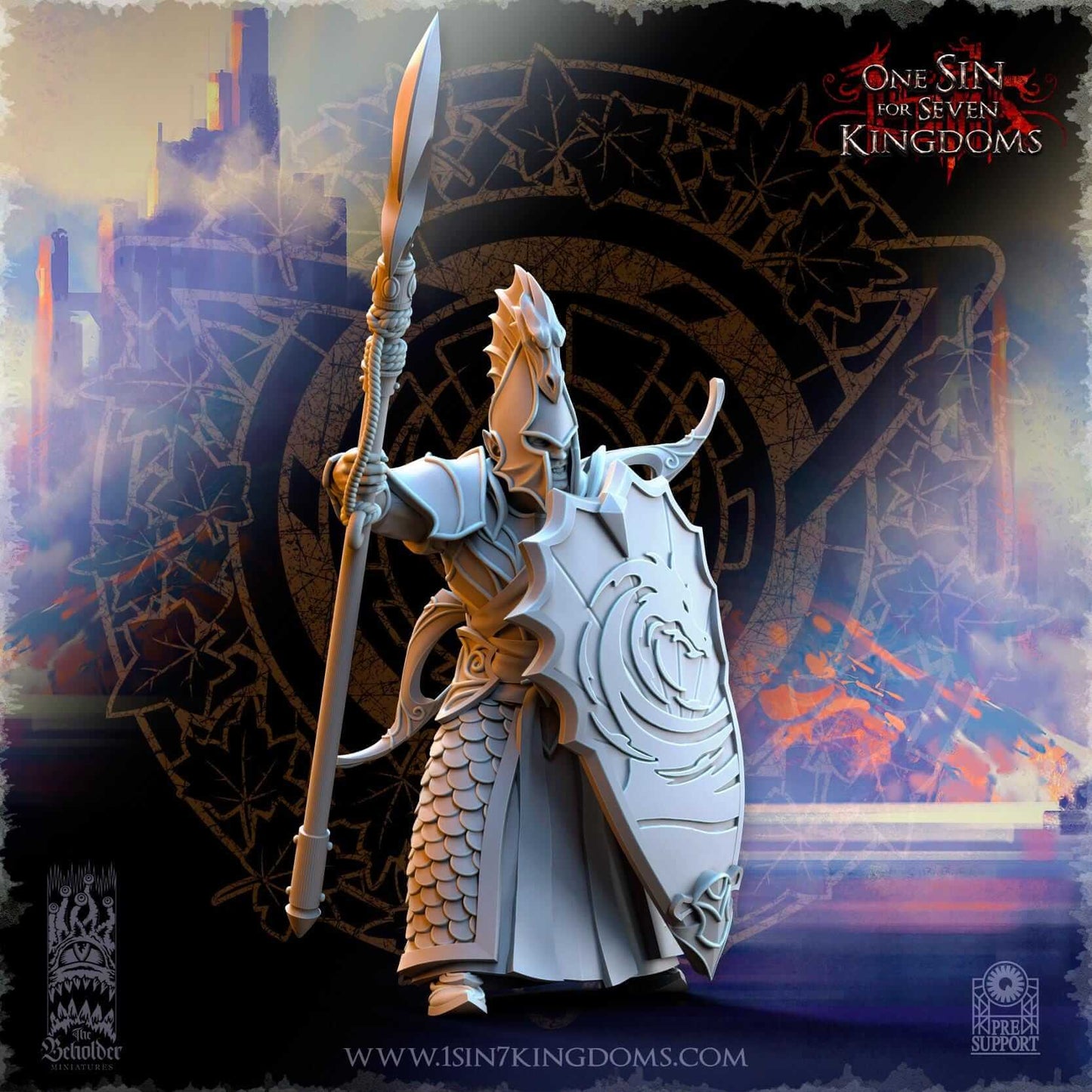 Ilithien Coastland Militia - Silvermoor Elves - One Sin for Seven Kingdoms - Beholder Miniatures