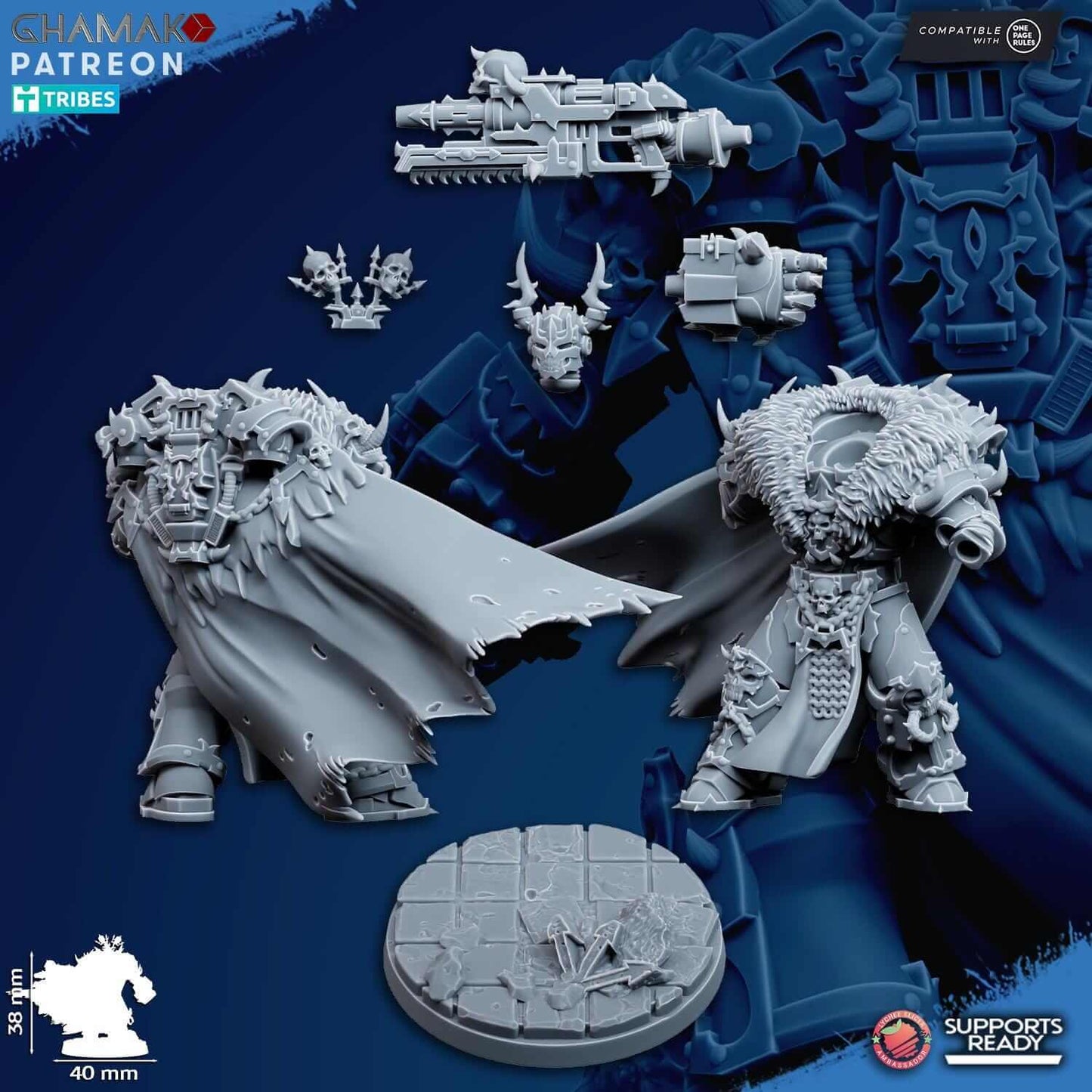 3D Resin Miniature Traitor Lord Ghamak collection showcasing detailed models crafted in premium grey resin.