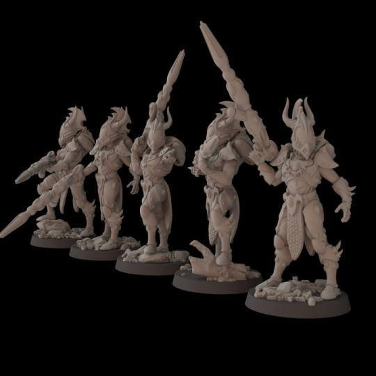 Primeval Fireborns - Aeldari Fire Dragon Proxy - Fantasy Cult Miniatures