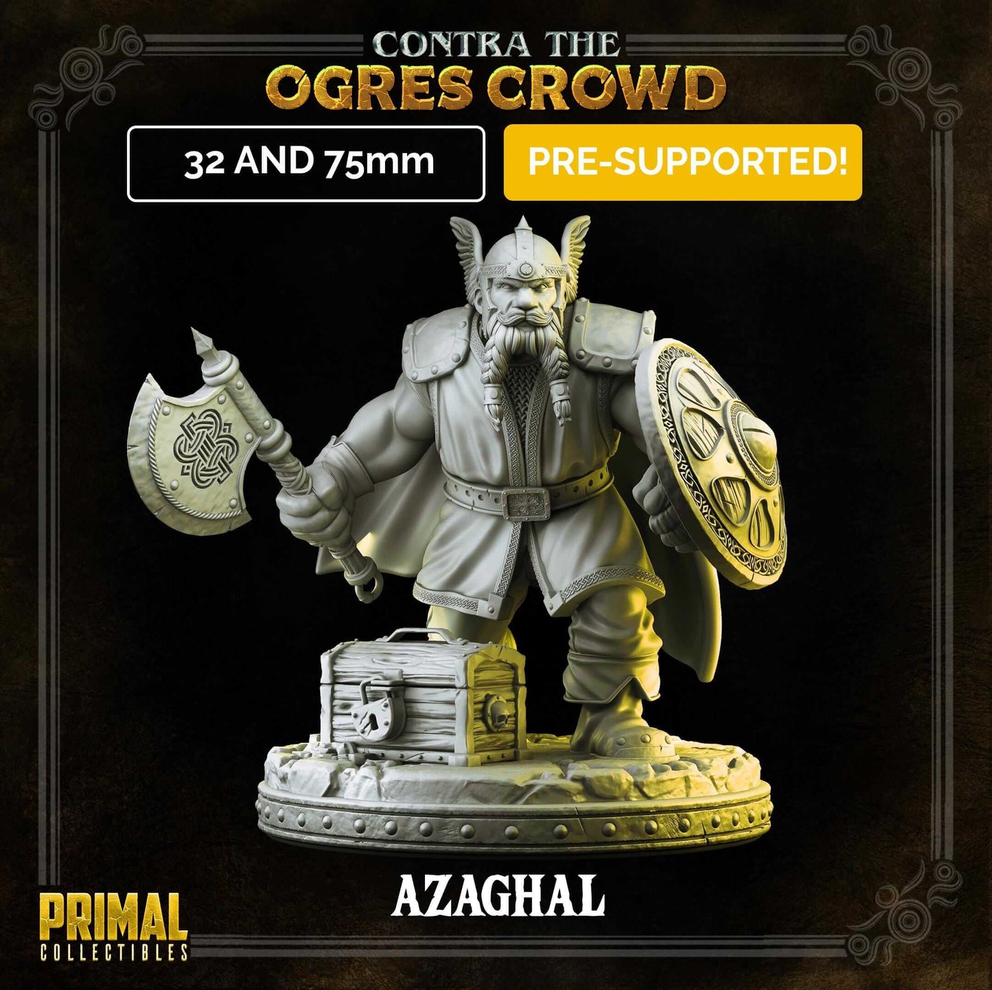 Azaghal - The Rise of the Death Lord Masters of Dungeons Quest Miniature Primal Collectibles