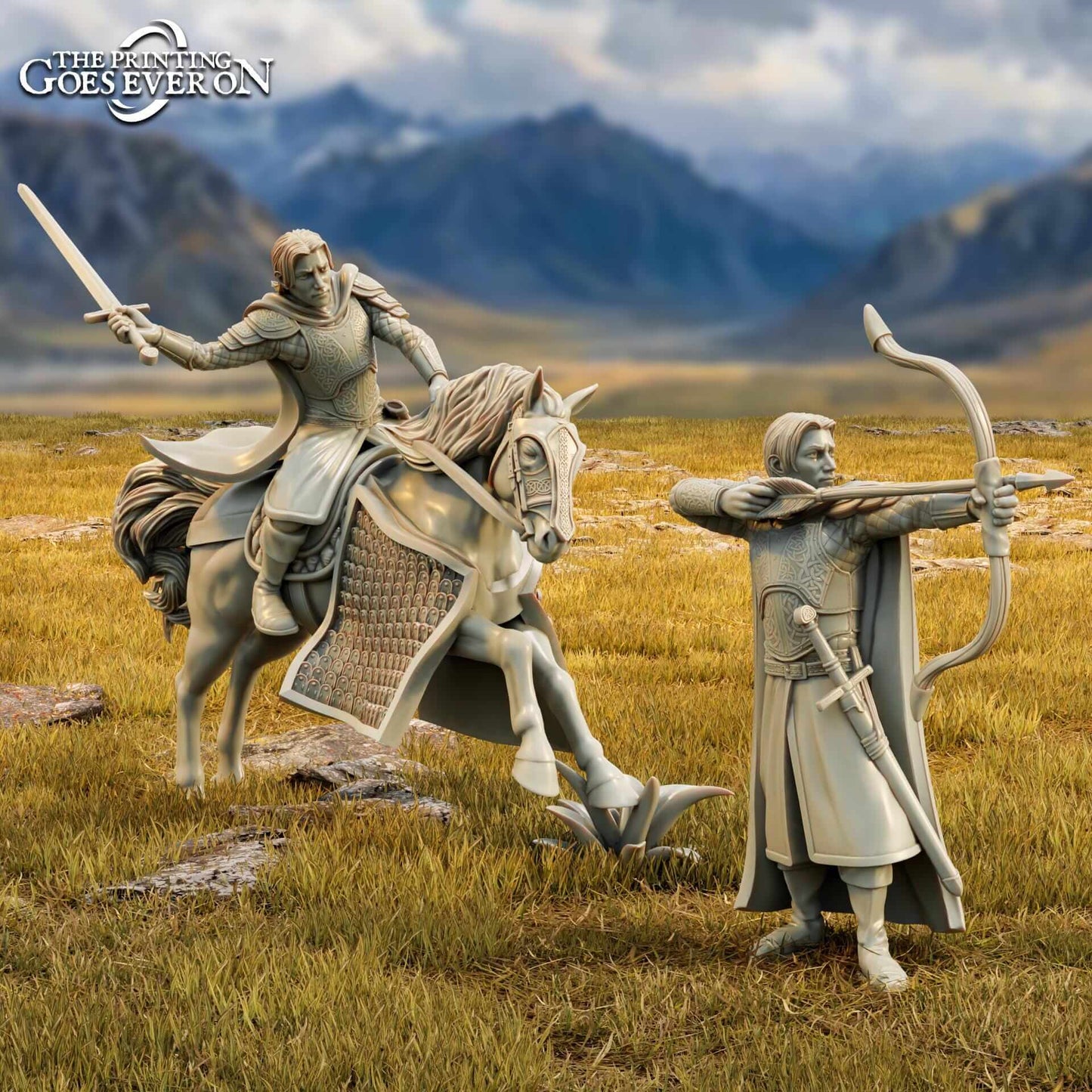 Eredhelm on foot and mounted -Tales of the Wind and Saddle - Printing Goes Ever On
