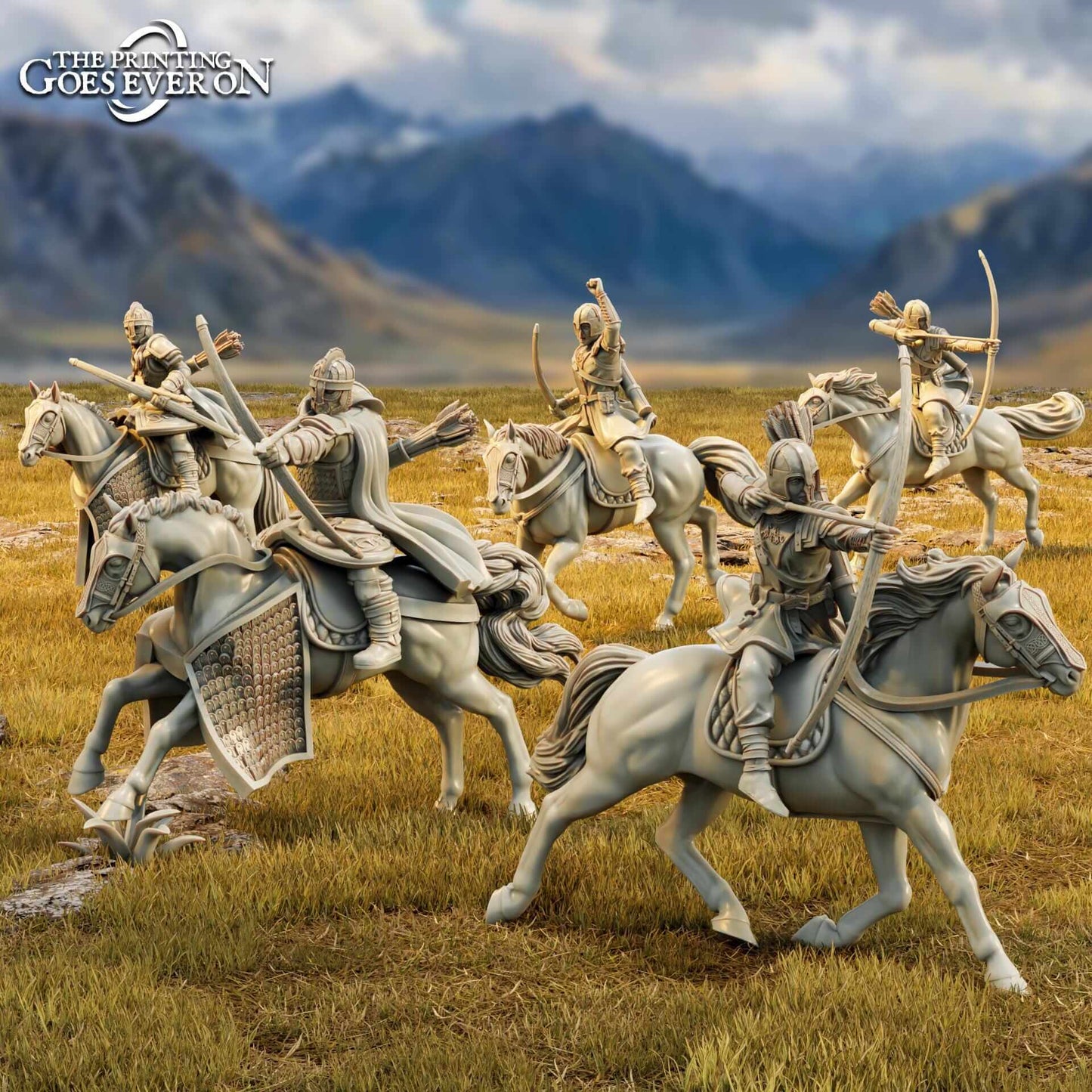 Riddermercia Archers on foot and Mounted -Tales of the Wind and Saddle - Printing Goes Ever On