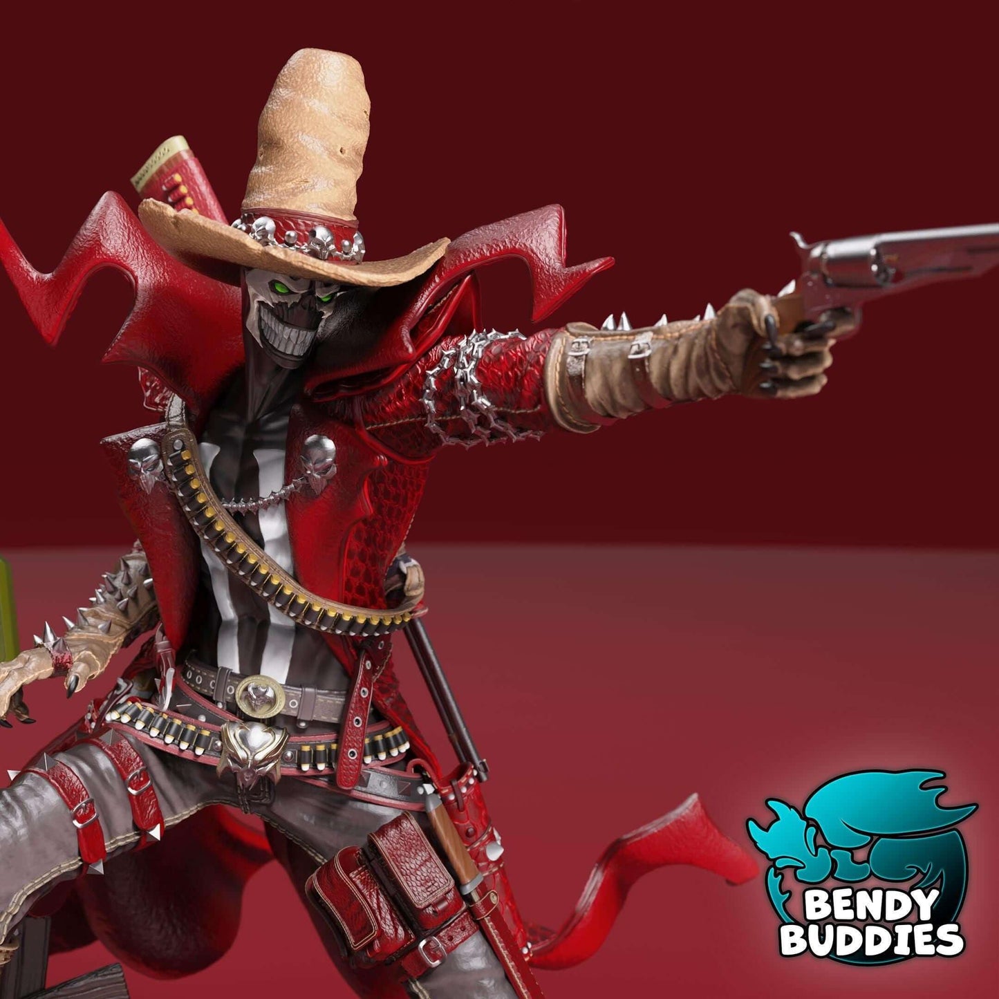 Gunslinger Spawn - Collectible Fanart Statue - Bendy Buddies