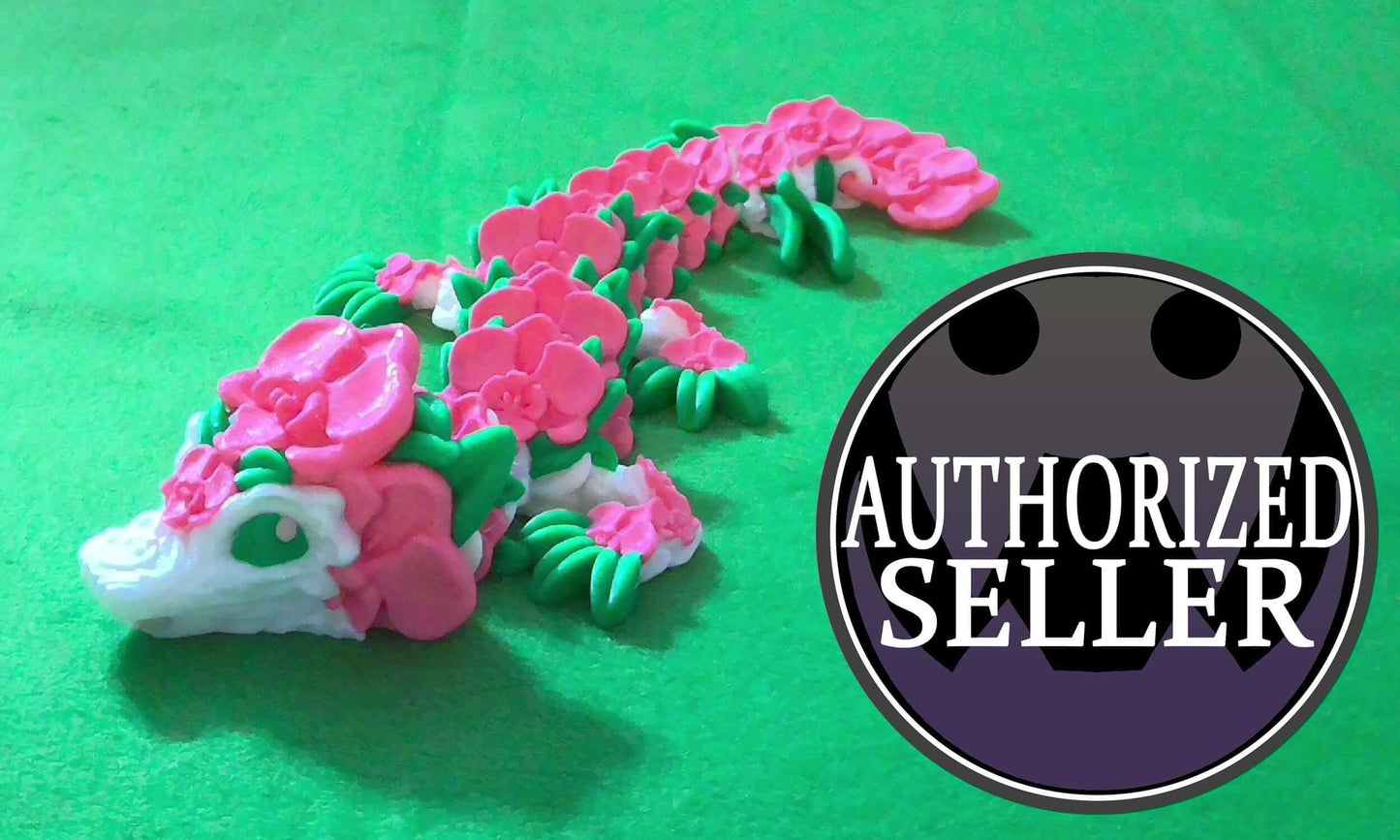 Baby Orchid Dragon - Articulated fidget - Dragon Flexi Toy - Designed by Cinderwing 3D