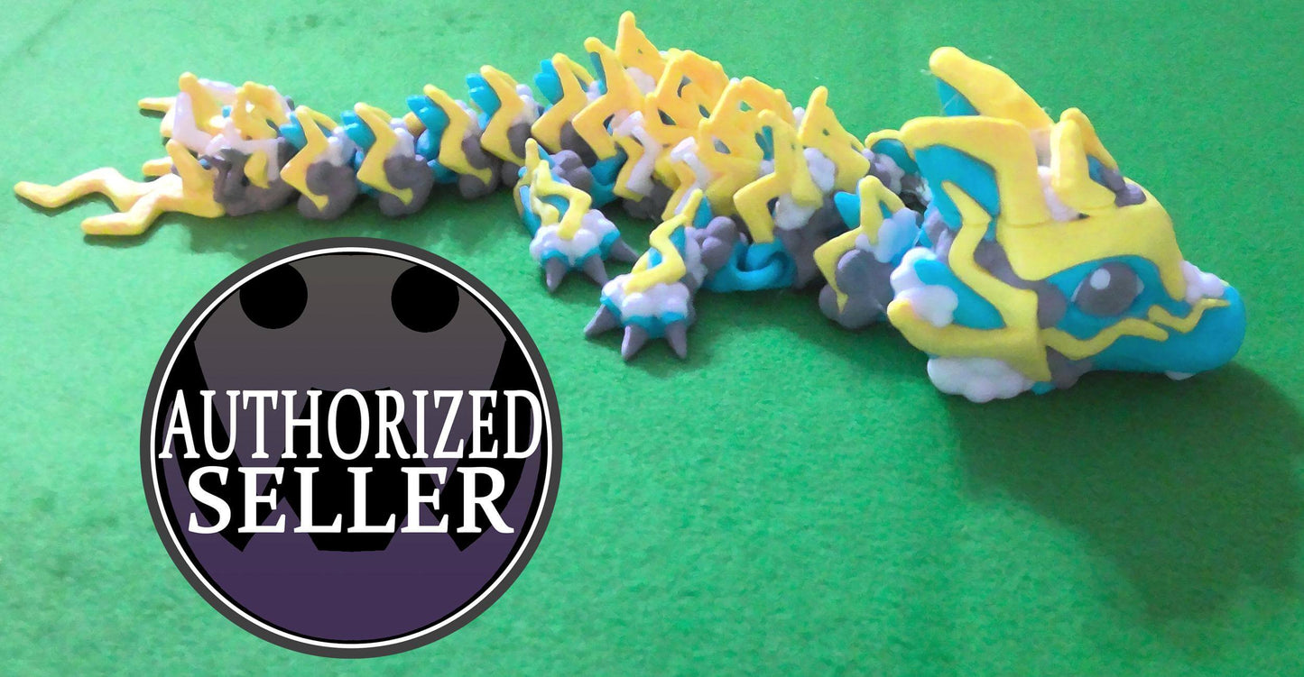 Baby Thunder Dragon - Articulated fidget - Dragon Flexi Toy - Designed by Cinderwing 3D