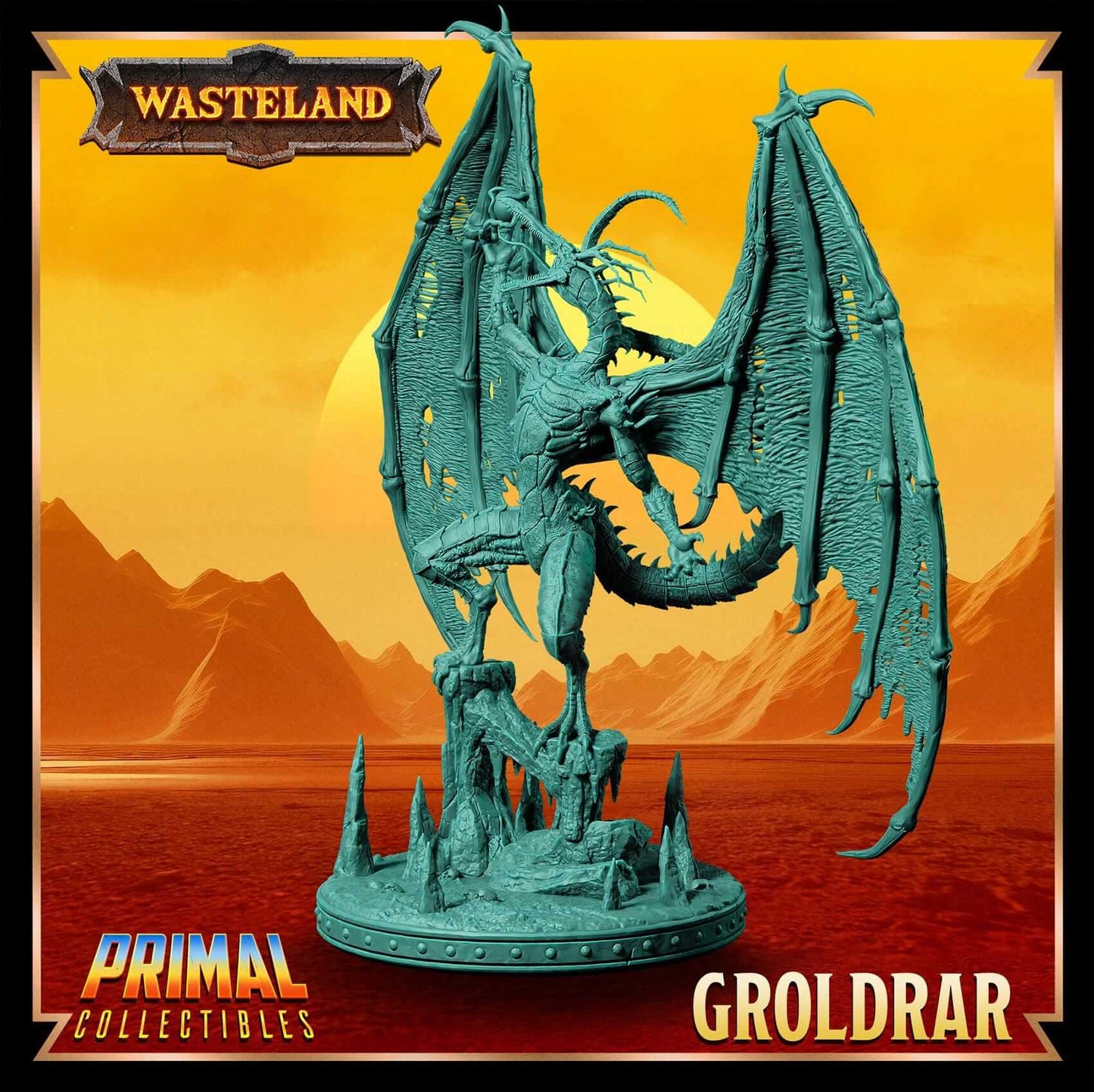 Groldrar Sorcerer King - Wasteland 3D Printed Resin RPG/Tabletop/Boardgames Miniature Primal Collectibles