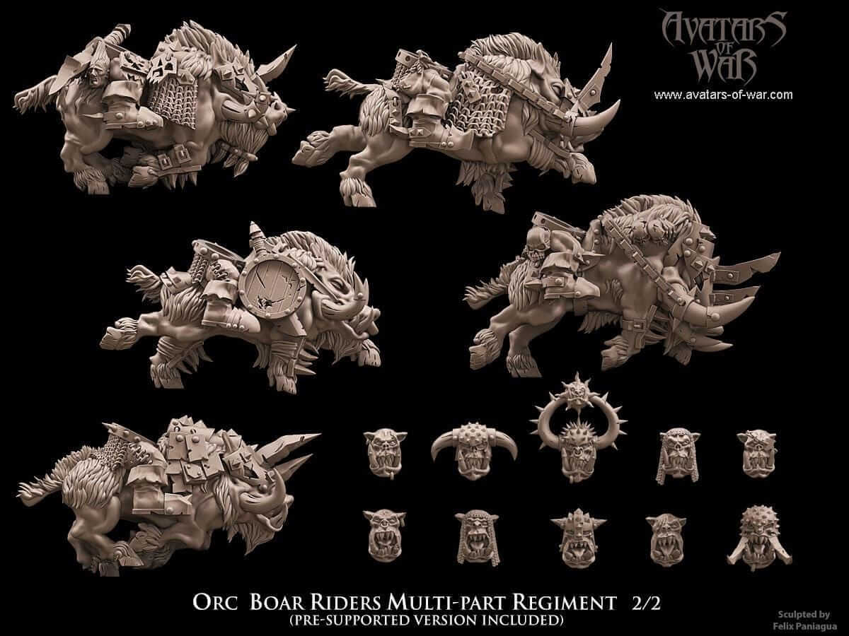 Orc Boar Riders - Avatars of War