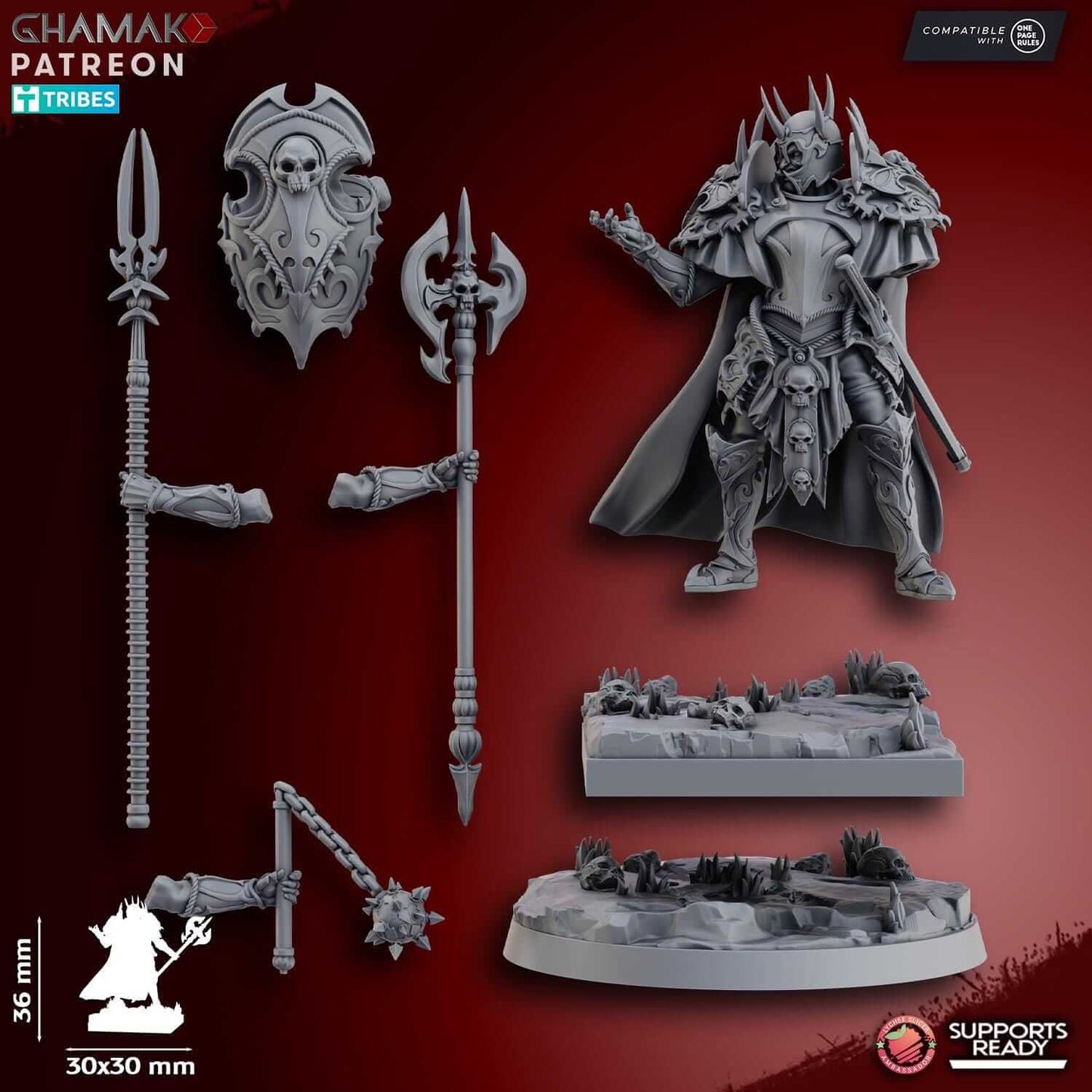 Vampire Duke on Foot - Vampire Lords - Miniatures by Ghamak