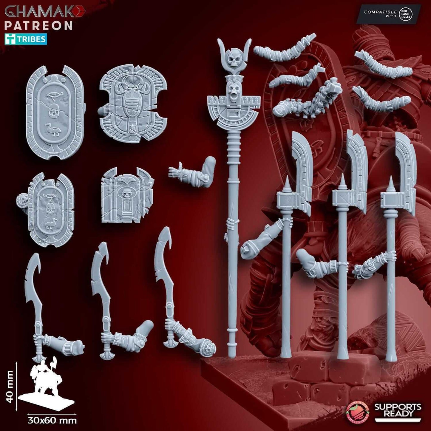 Sabretooth Riders - Tomb Kings Proxy - Miniatures by Ghamak