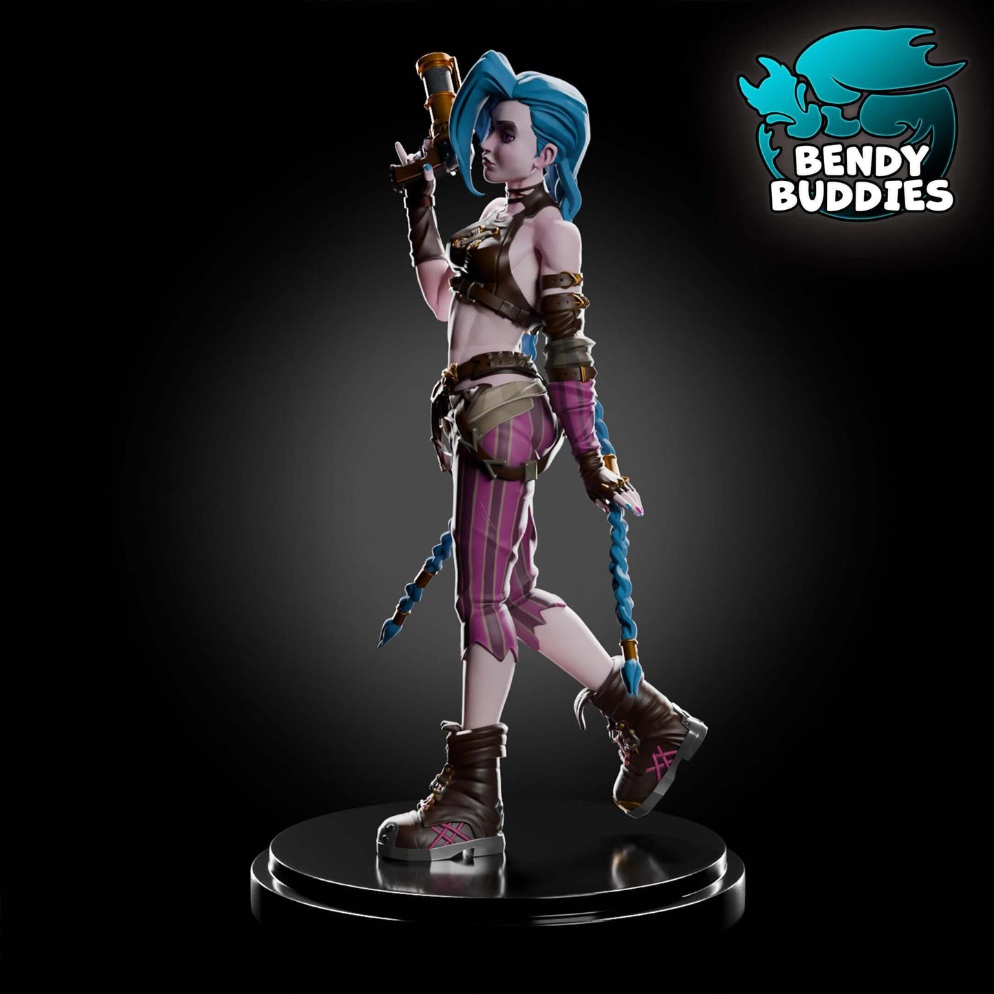 Jinx Arcane - League of Legends - Collectible Fanart Statue - Bendy Buddies