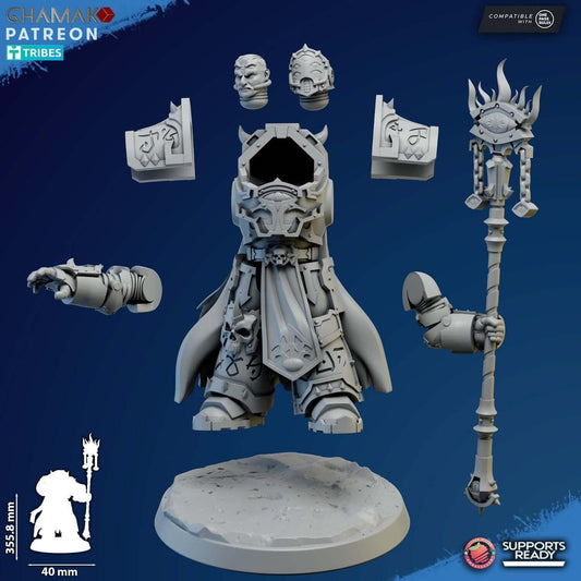 Exterminator Heretic Warlock 3 - Grimdark Void Marine -'Ghamak Miniatures